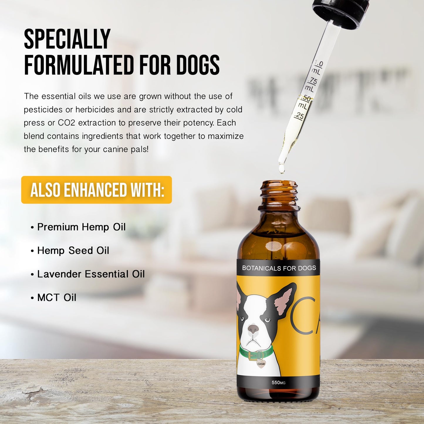 Hemp Dog Health Calm - Pet Hemp Oil for Dogs - Pet Stress Relief & Relaxation - Fireworks, Thunder, Travel, & Separation Support - Natural Dog Calming Drops