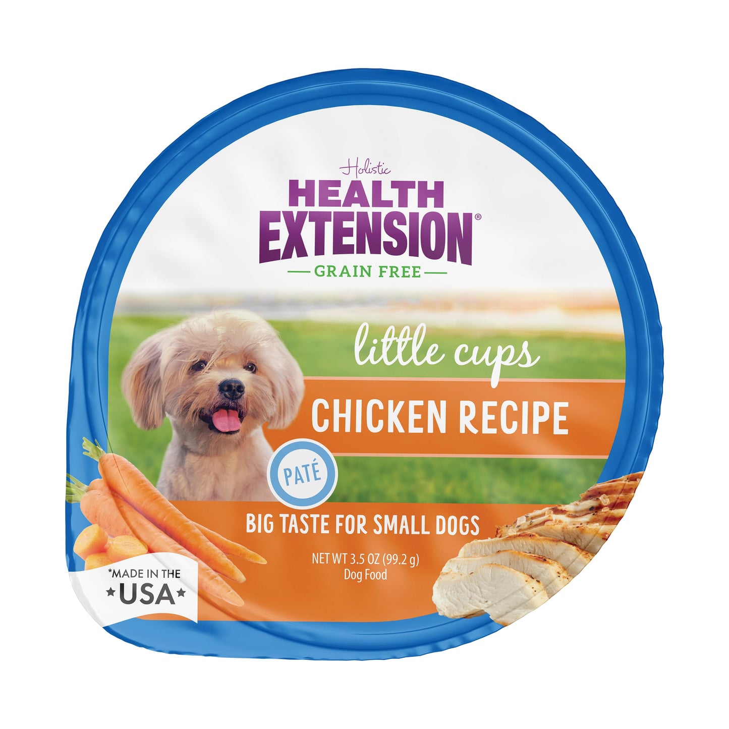 Health Extension Little Cups Grain-Free Wet Dog Food, Small Breed - Variety Box (6 Chicken/6 Turkey) 3.5 oz - Easy to Digest, Ideal for Picky Eaters (Case of 12 Cups)