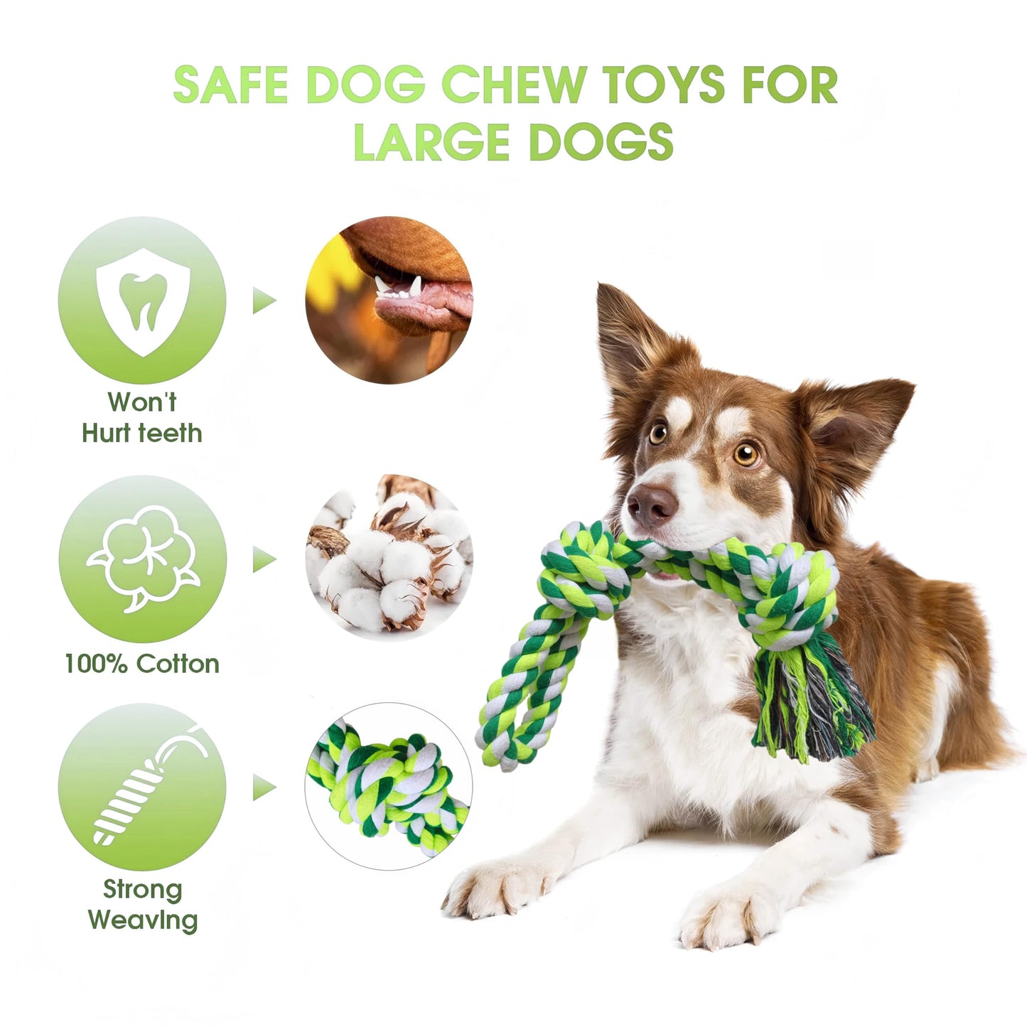 TUAHOO Outdoor Hanging Dog Bungee Tug Solo Toy, Tree Tugger Pull Rope & Tether Tug a War for Pitbull Medium Large Aggressive Chewers, Interactive Exercise Play Cord, 2 Dog Rope Toys