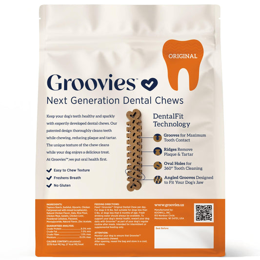 DOGSWELL Dental Jerky Dog Treats, Chicken, 24 oz. Bag