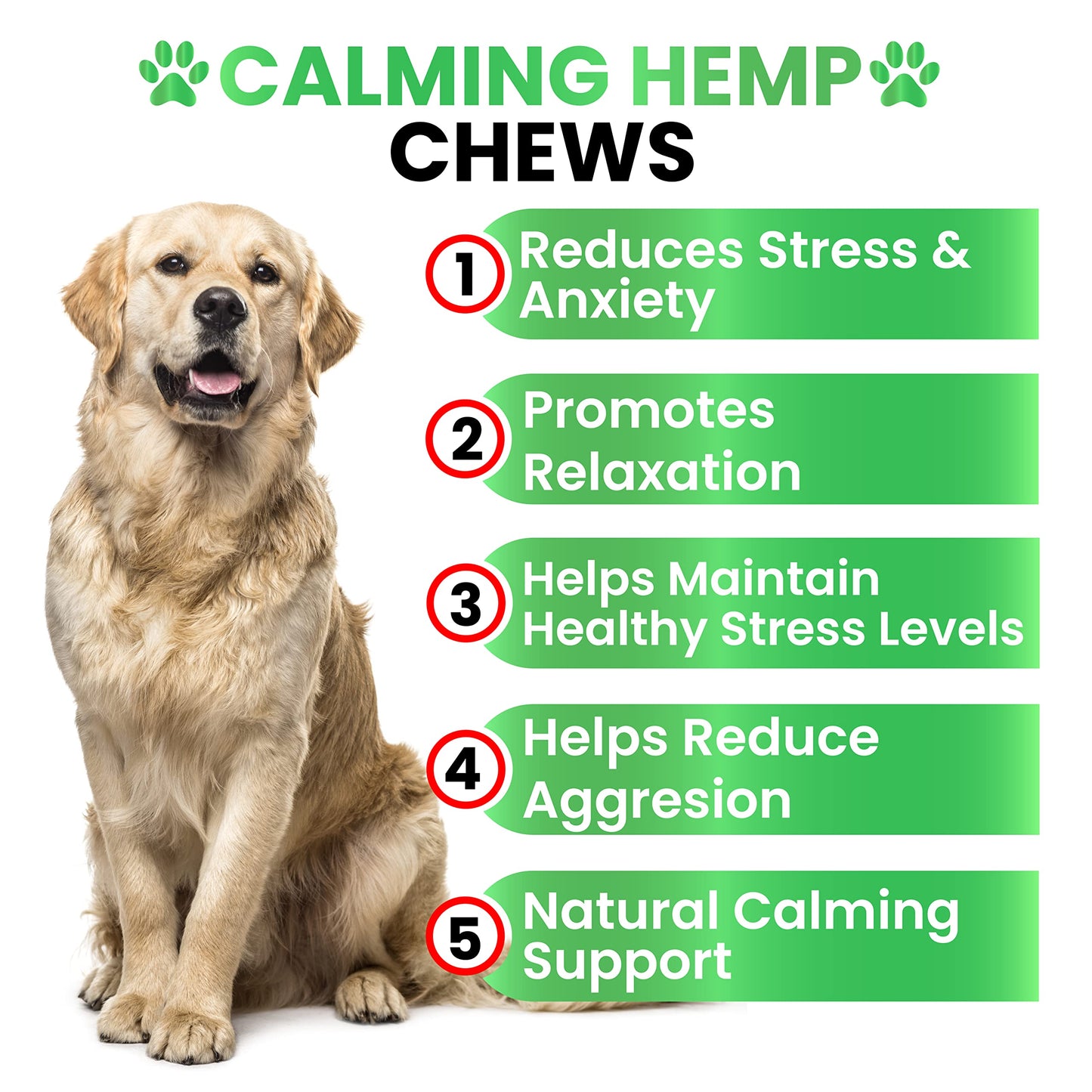 Grateful Pawz Hemp Calming Chews for Dogs - Dog Calming Chews - 170 Anxiety Relief Treats with Hemp Oil - Sleep Aid - Advanced Health Joint Support Supplement - Health & Wellness