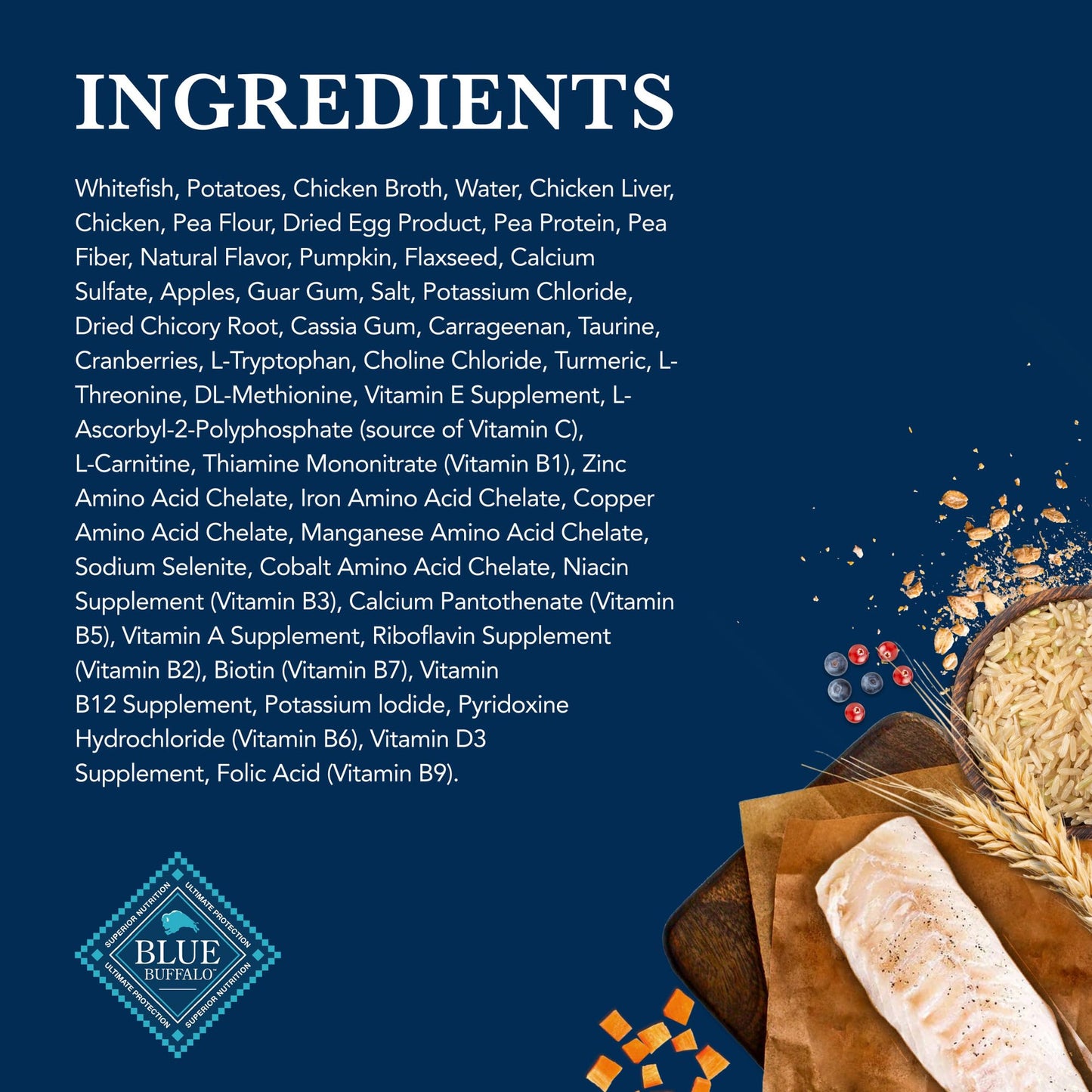 Blue Buffalo Natural Veterinary Diet GI Low Fat Gastrointestinal Support Wet Dog Food, Veterinarian's Prescription Required, Whitefish, 12.5-oz Can (Pack of 12)