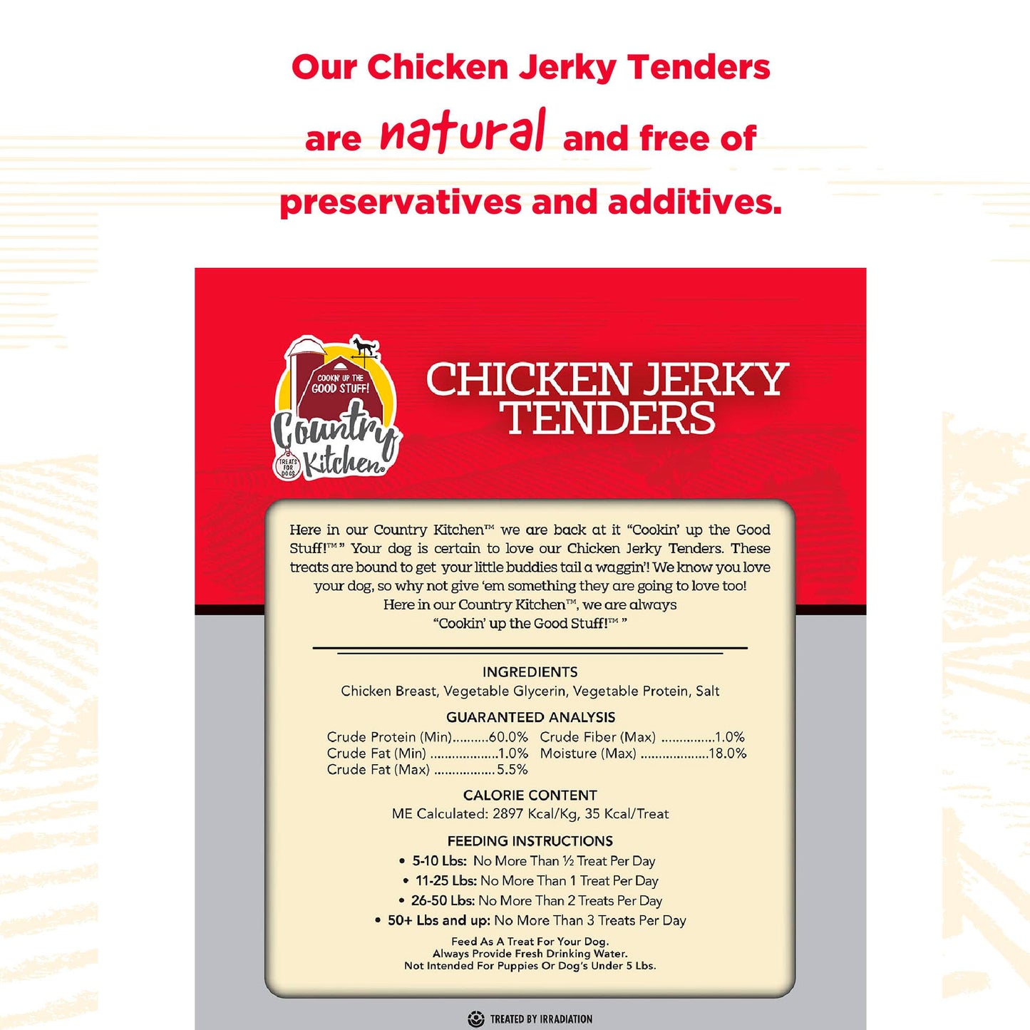 Country Kitchen Chicken Jerky Tender Dog Treats, Made with Real Chicken,High Protein, Low Fat, No Artificial Colors, 16 oz