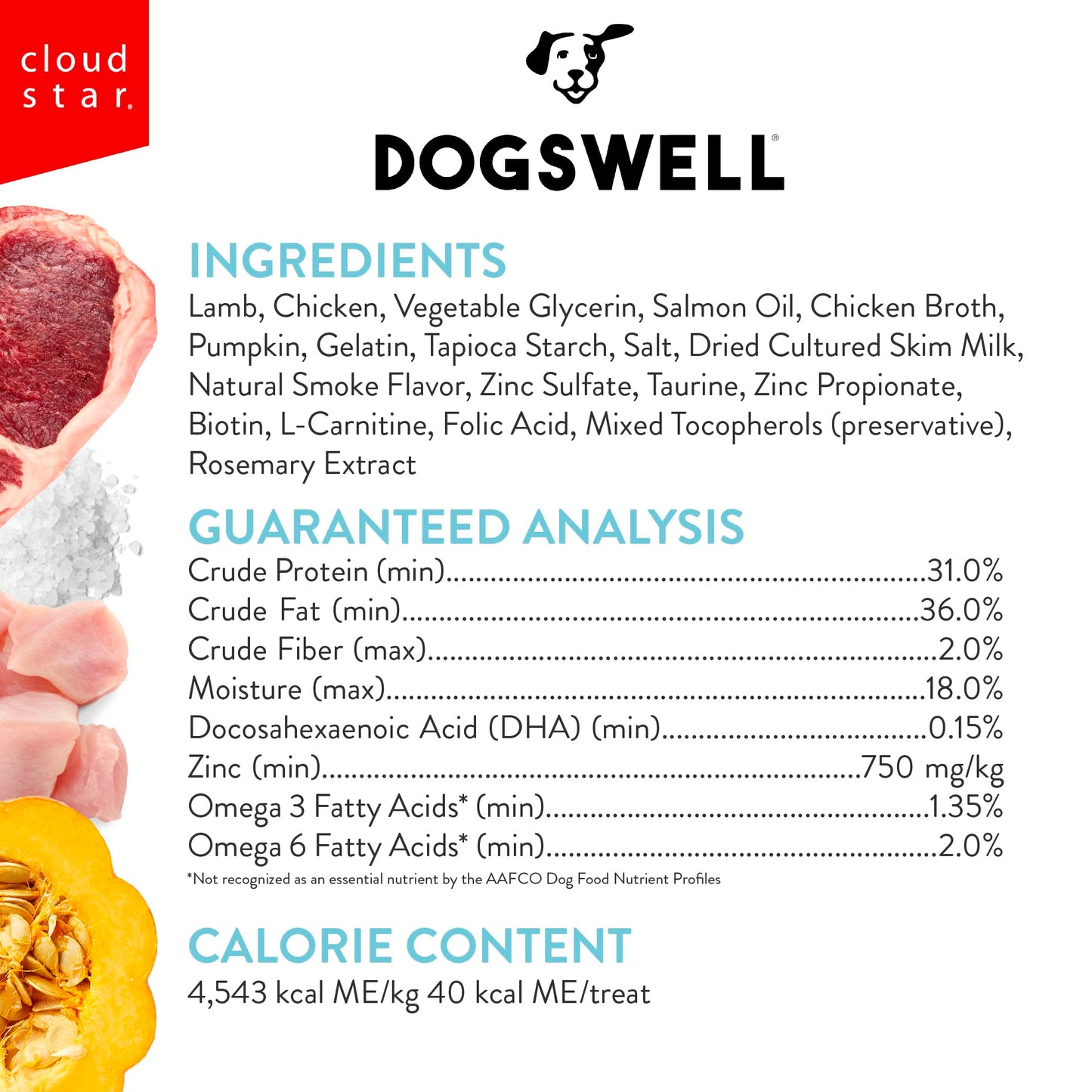 Dogswell Lifestage Puppy Treats Mini Soft Strips Lamb, 4 oz Bag