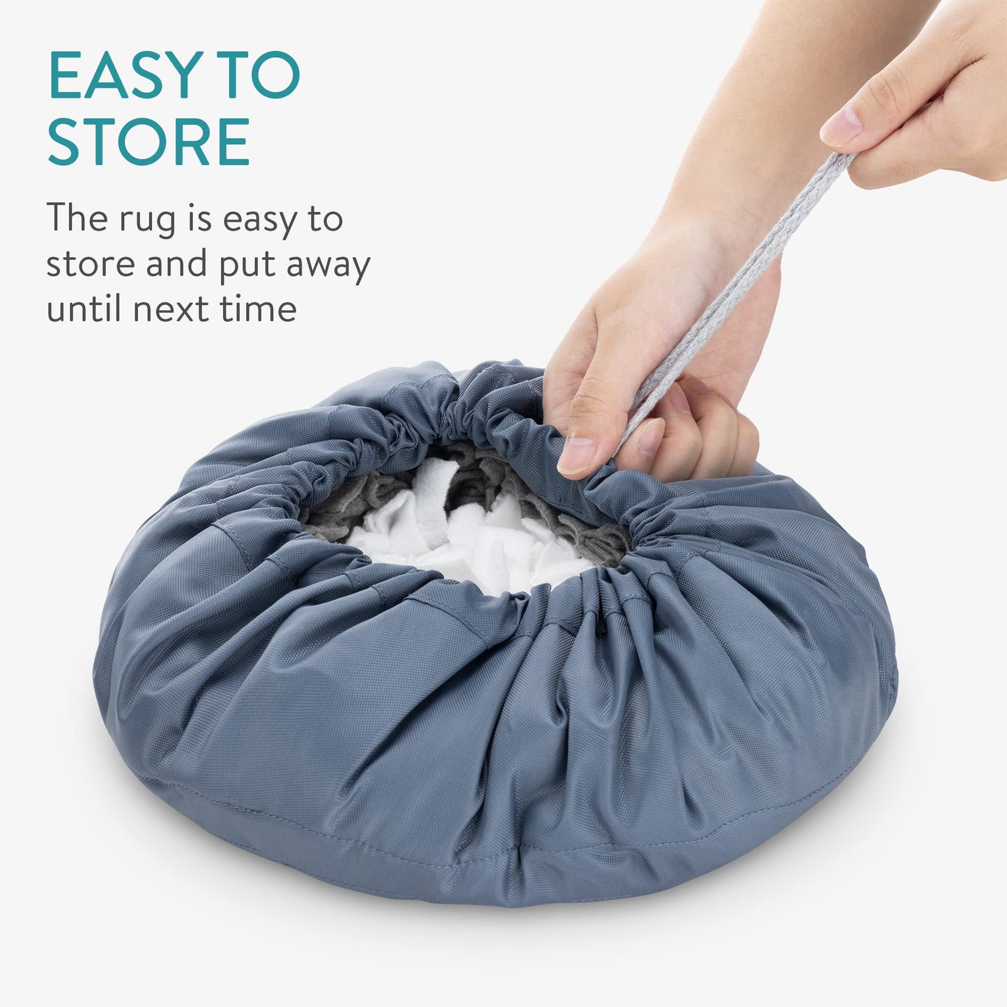 Navaris Snuffle Mat for Dogs - Dog Cat Pet Sniffing and Foraging Toy - Skills Blanket for Hidden Treats Snacks and Food - Machine-Washable - Round 18-7/8" (48 cm) - Black & White