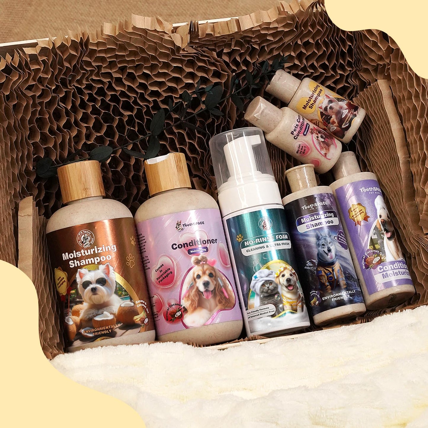 TeethSPACE Dog Conditioner Spray, Dry Skin Relief for Dog and Puppy, Dog Conditioner for Allergies and Itching, Deodorizing and Moisturizing Conditioner