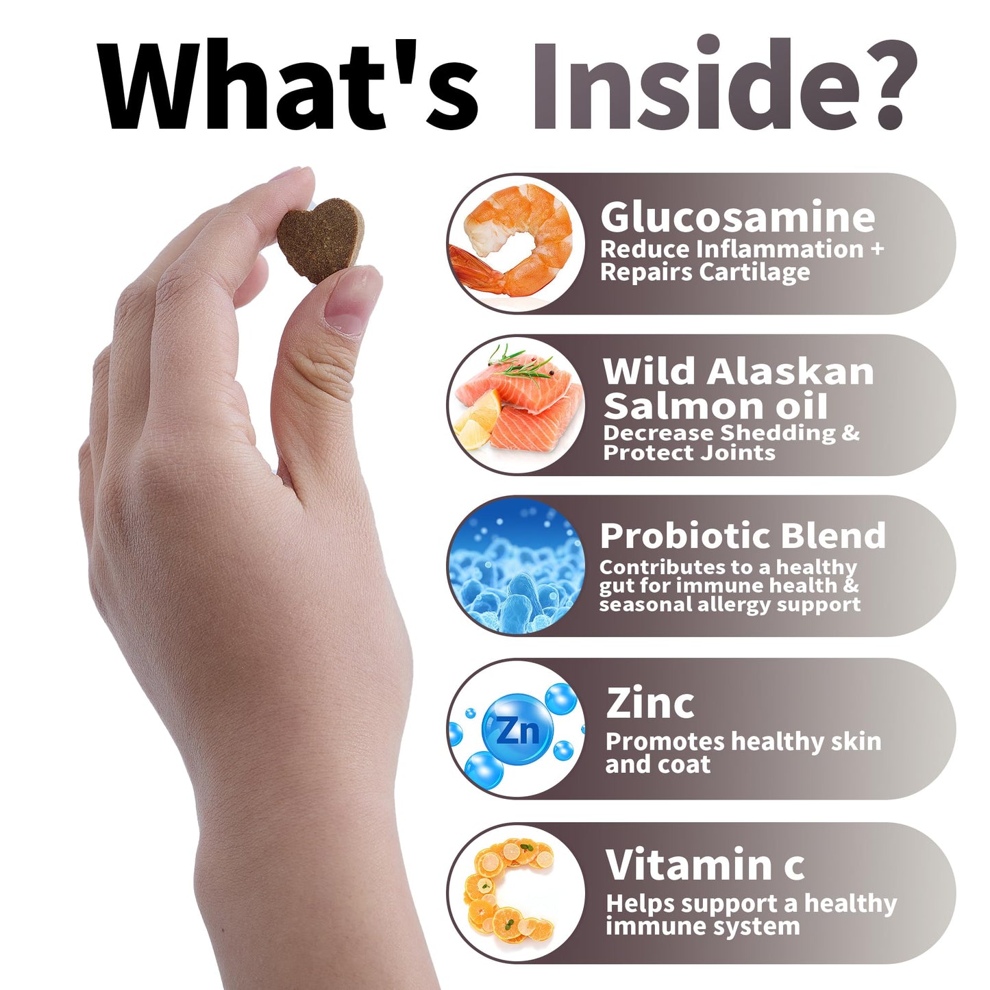 Best Buddy Multivitamin 15-in-1 Treats for Dogs, Complete Health Supplement Joint Support + Digestive Enzymes, Grain Free Dog Vitamins and Supplements for Skin & Coat (Bacon/Pork, 225g)