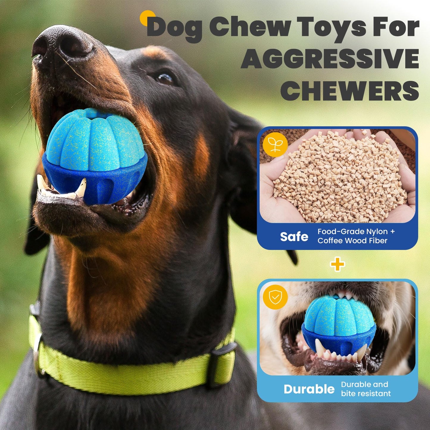 Nylabone Ergonomic Hold Wishbone Power Chew Toy for Dogs, Dog Toys for Aggressive Chewers, Bison Flavor, Large - Up to 50 lbs, 1 Count