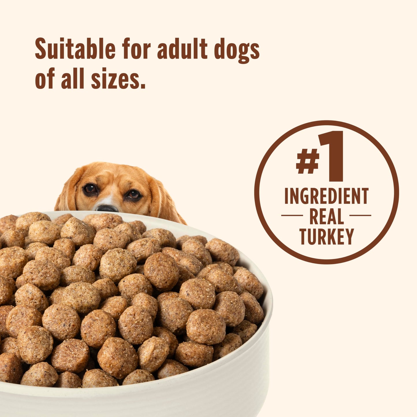 Nutrish Dry Dog Food, Turkey, Brown Rice & Venison Recipe for Weight Management, 5.5 Pounds
