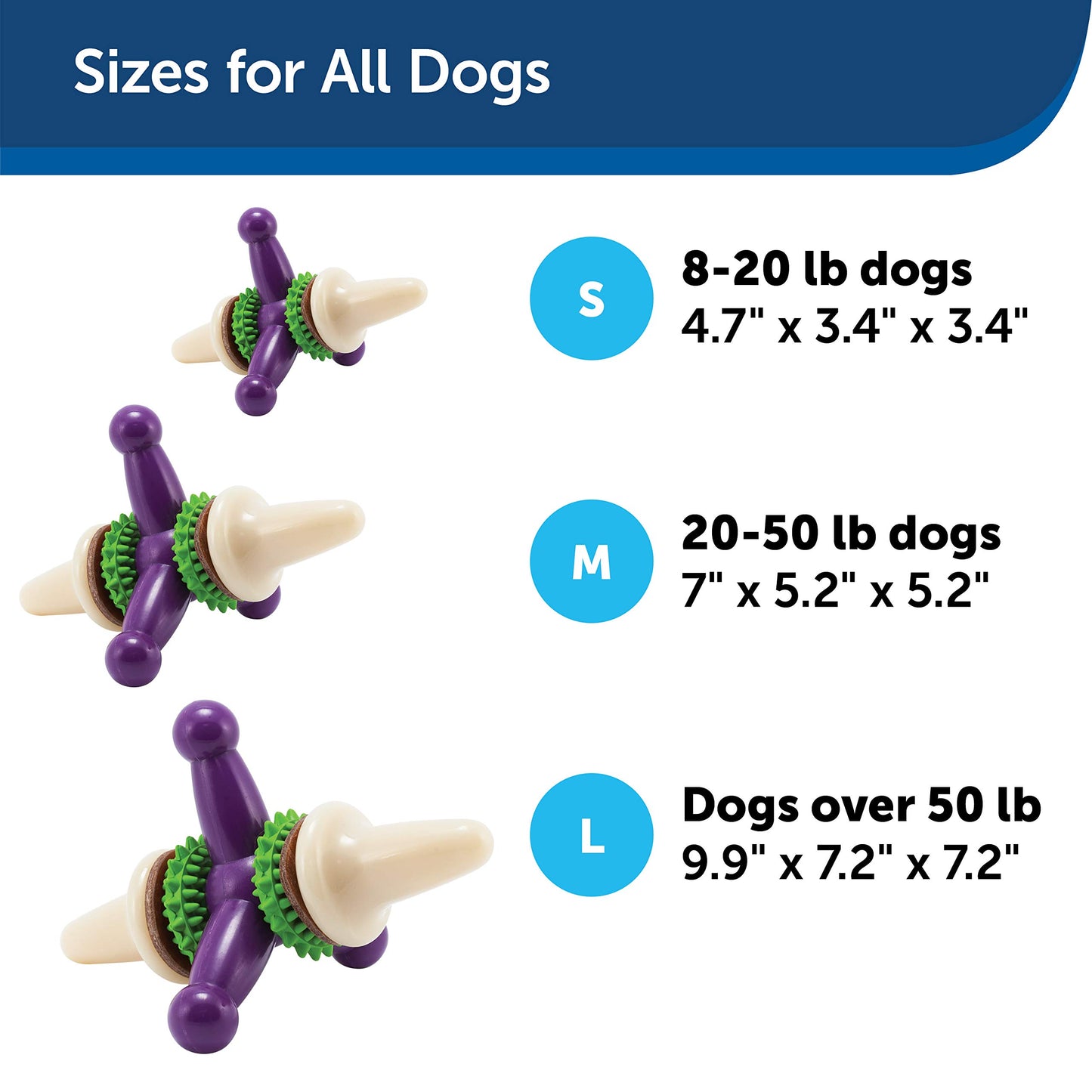 PetSafe Busy Buddy Jack - Keeps Dog Busy - Includes Treats Refill - Treat Holding Dog Toy - Helps Clean Teeth - Durable Rubber - Strong Chewers - Dishwasher Safe - Medium - Purple
