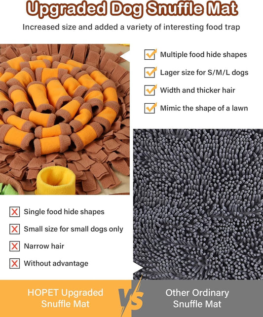 HOPET Snuffle Mat for Dogs Large Breed,Interactive Sniff Feeding Training Mat for Puppy Slow Feeder, Mental Stimulation & Slow Feeding Game for All Breeds
