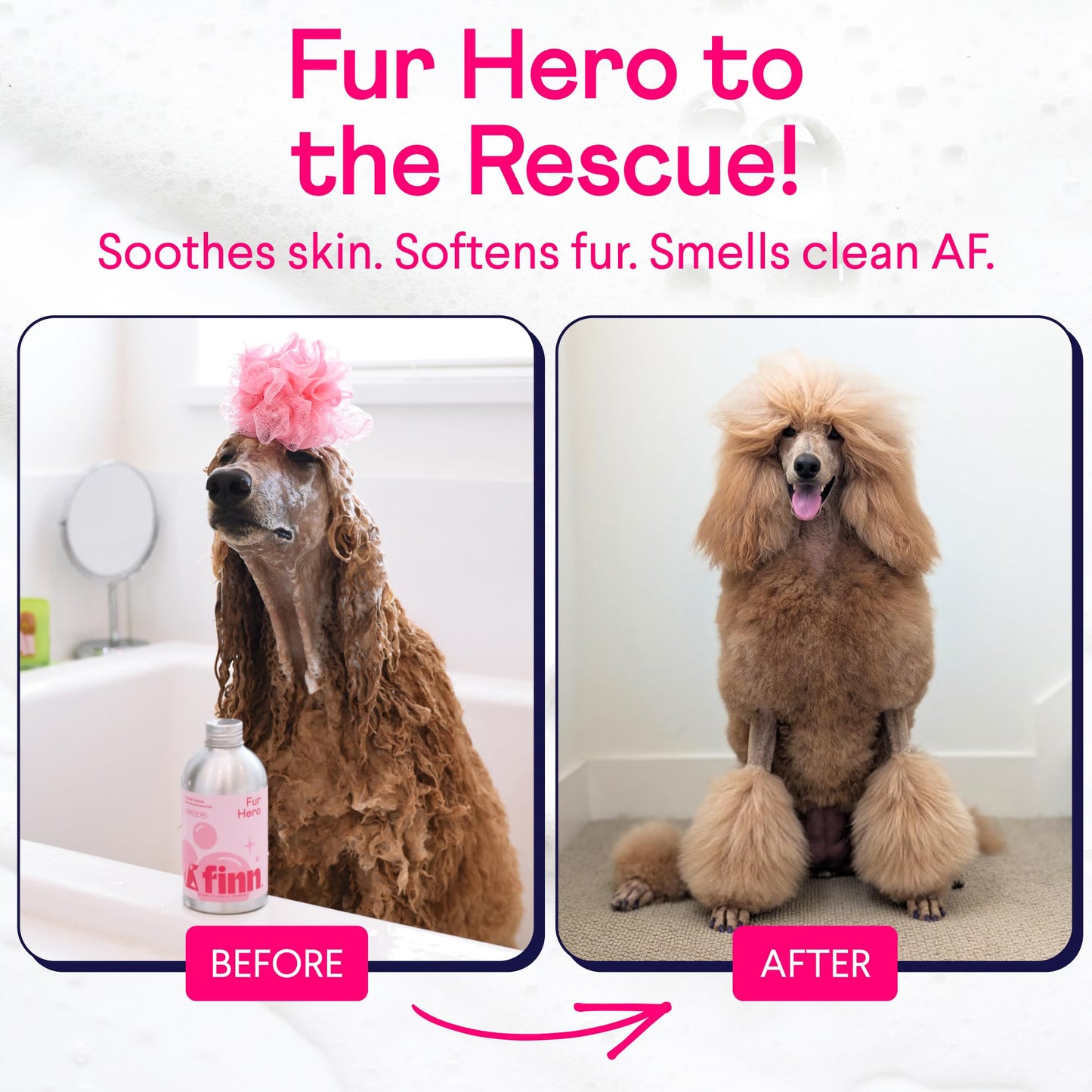 Fur Hero Dog Oatmeal Shampoo for Itchy Skin Relief – Natural, Gentle & Soothing with Colloidal Oatmeal, Aloe & Chamomile – Zero Sulfates, Parabens or Perfumes