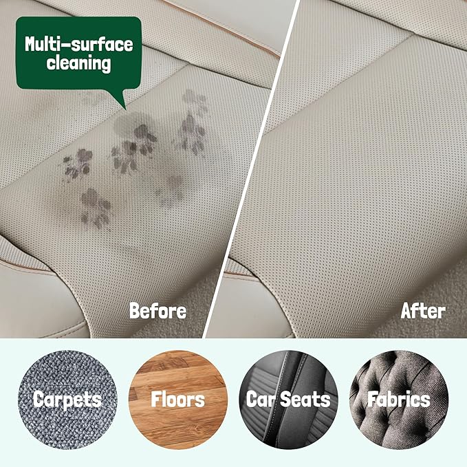 Sunny & Honey Carpet Cleaner Enzyme Pet Stain & Odor Remover - 128 Fl Oz, Spring Mint - Pet Urine Remover & Upholstery Cleaner Solution