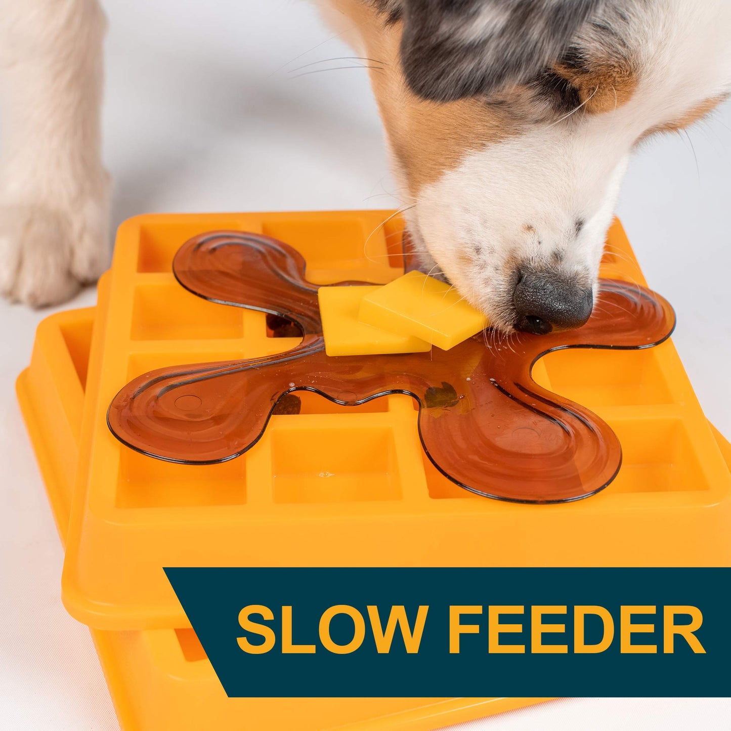 Our Pets Waffle Interactive Puzzle Game Dog Toys (Dog Puzzle Toy-Great Alternative to Snuffle Mat for Dogs and Slow Feeder Bowls) Cat Puzzles & Interactive Toys for Treats