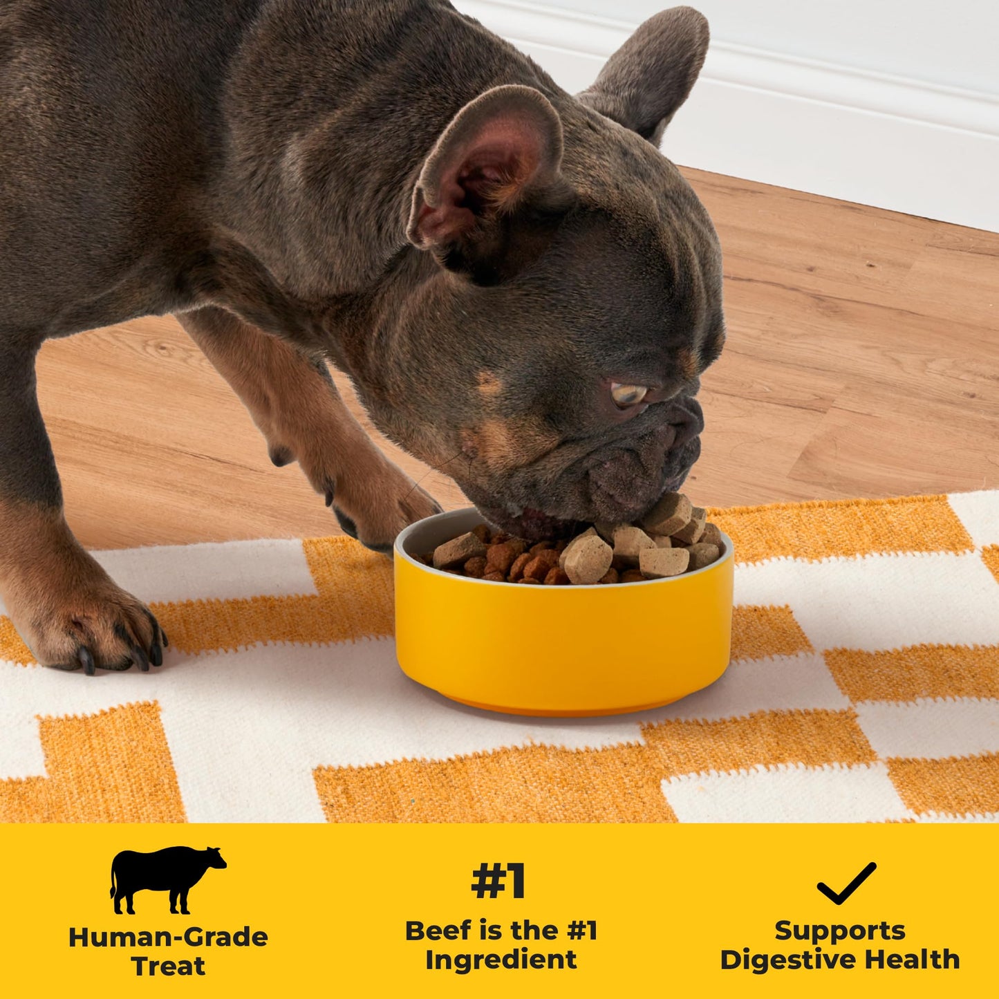 Heckova! Barkin’ Good Beef - Freeze Dried Raw Dog Treats, Human Grade Beef Heart and Liver for Training, Meal Topper, High Protein, 24g Per Cup, Made in The USA, 4oz Bag