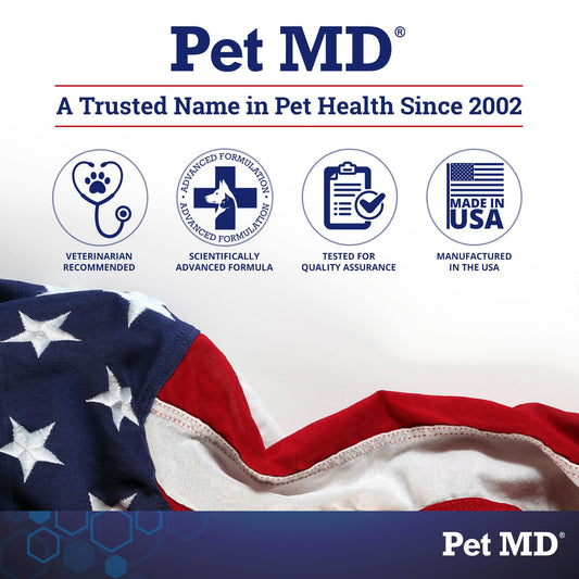 Pet MD Soothing Balm - Cat & Dog Paw Pad Balm - Elbow and Dog Nose Balm for Dry Nose - with Shea Butter, Beeswax, and Coconut Oil for Dogs - Fragrance Free and Safe to Lick - Made in USA