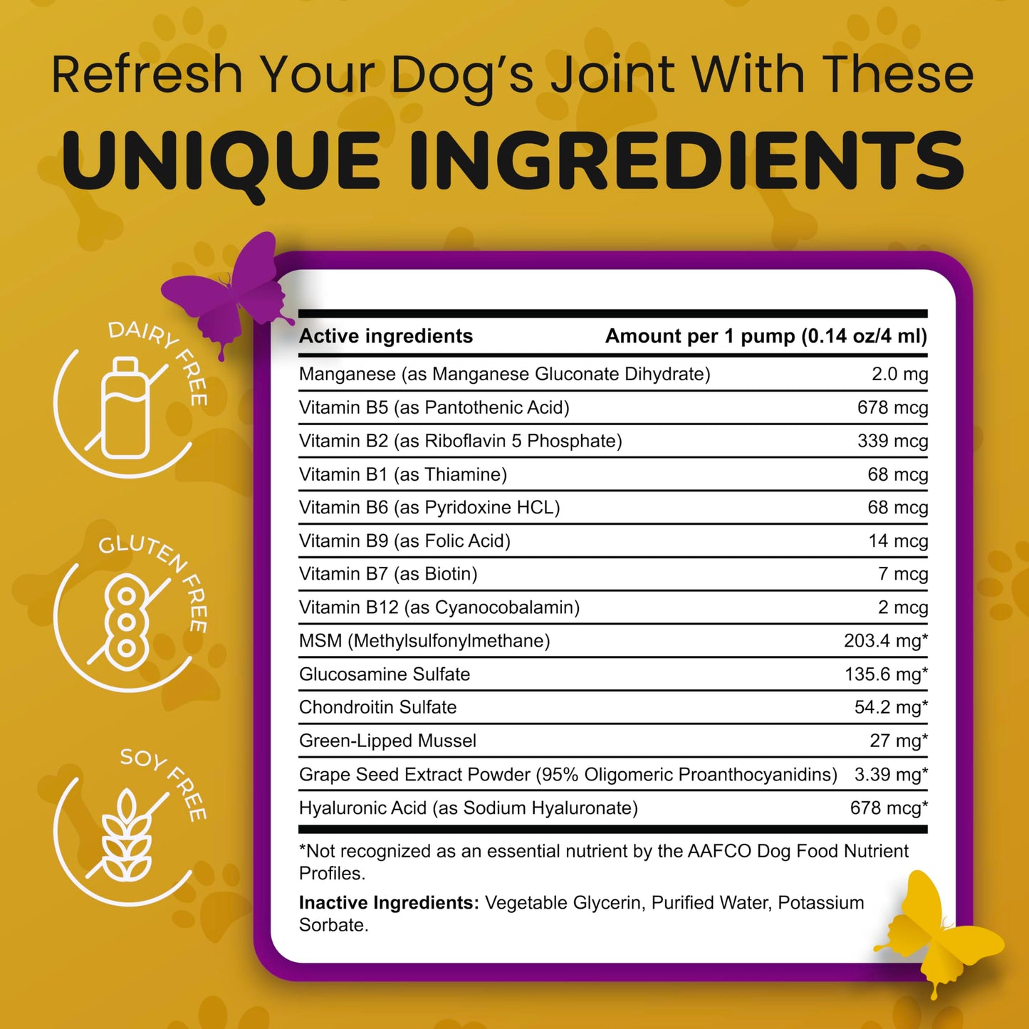 PetMade Hip and Joint Supplement for Dogs - Glucosamine Chondroitin for Dogs - Extend Joint Care, Flexibility Support & Bone Strength - With MSM, Hyaluronic Acid, Vitamin B12, B6, B1 & More - 16 Fl Oz