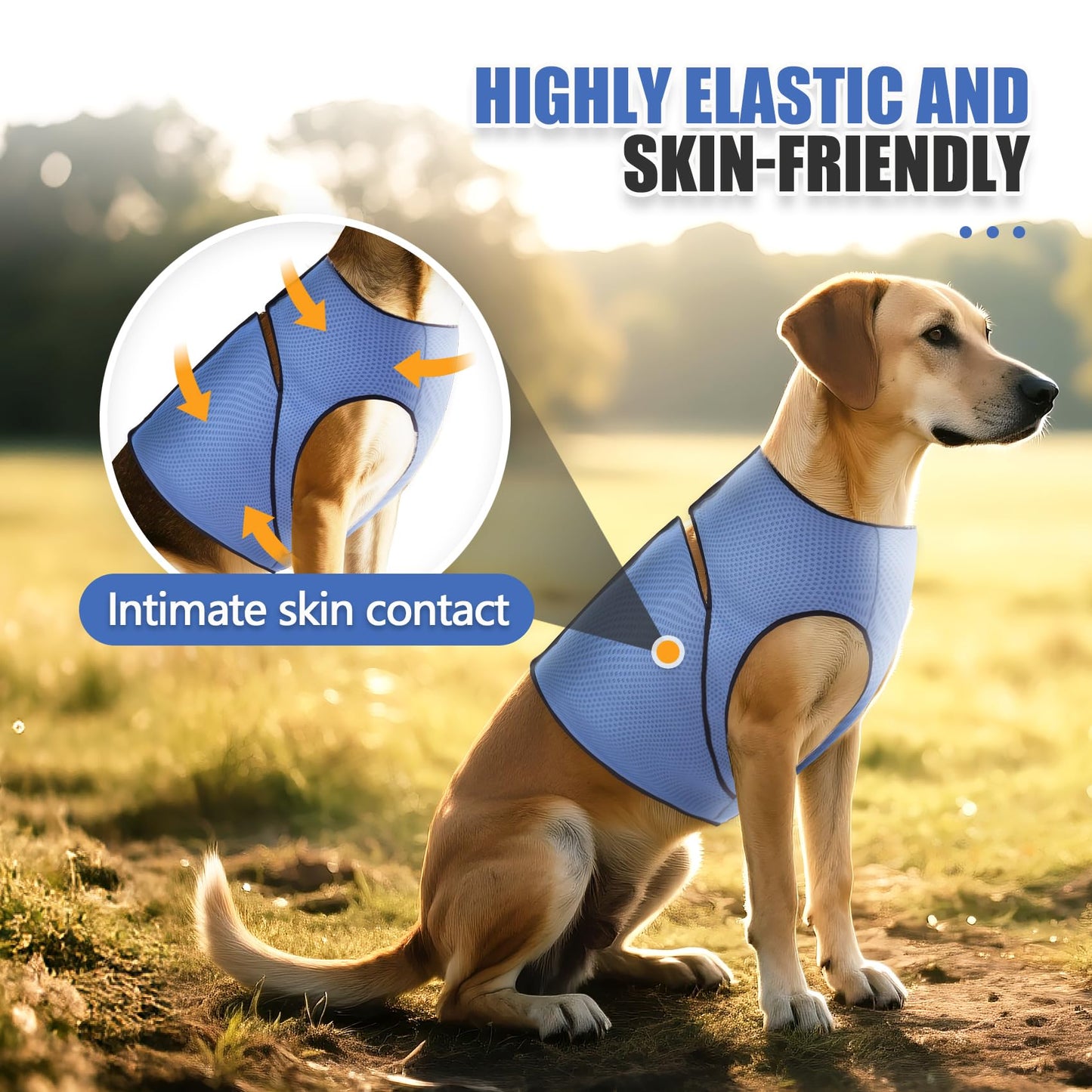 JOHNBOLIN Dog Anxiety Vest/Shirt - Breathable Calming Jacket for Thunderstorms, Fireworks & Separation Relief, Soft Pressure Pet Wrap with Mesh Design for Indoor/Outdoor Use, Travel, and Vet Visits