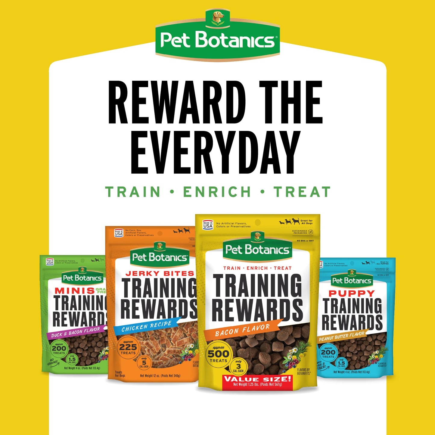 Pet Botanics 4 oz. Pouch Training Rewards Mini Soft & Chewy, Chicken Flavor, with 200 Treats Per Bag, The Choice of Top Trainers