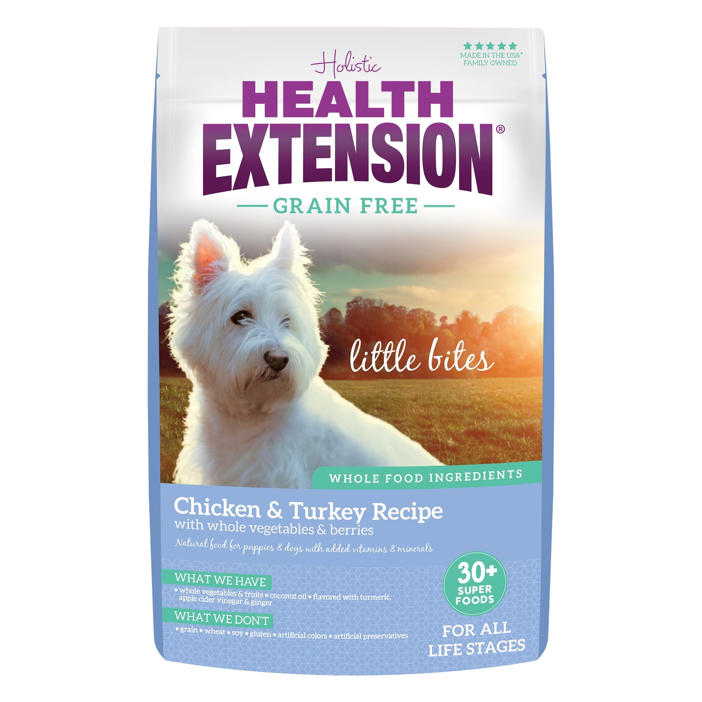 Health Extension Grain Free Chicken & Turkey Little Bites (3.5 lb / 1.59 kg) - Whole Foods Ingredients Formula with Probiotics & Antioxidants for Small Dogs