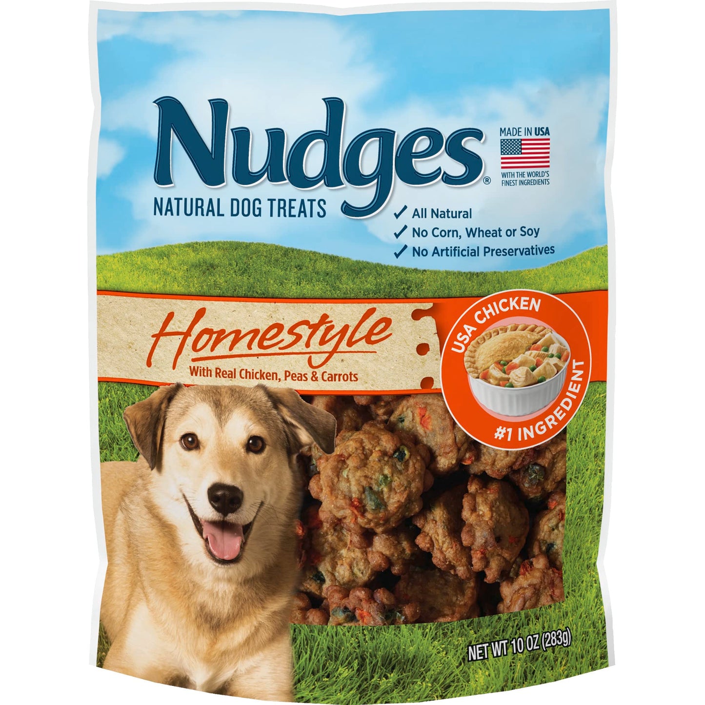 Blue Buffalo Nudges Homestyle Natural Dog Treats, Chicken, 10oz Bag