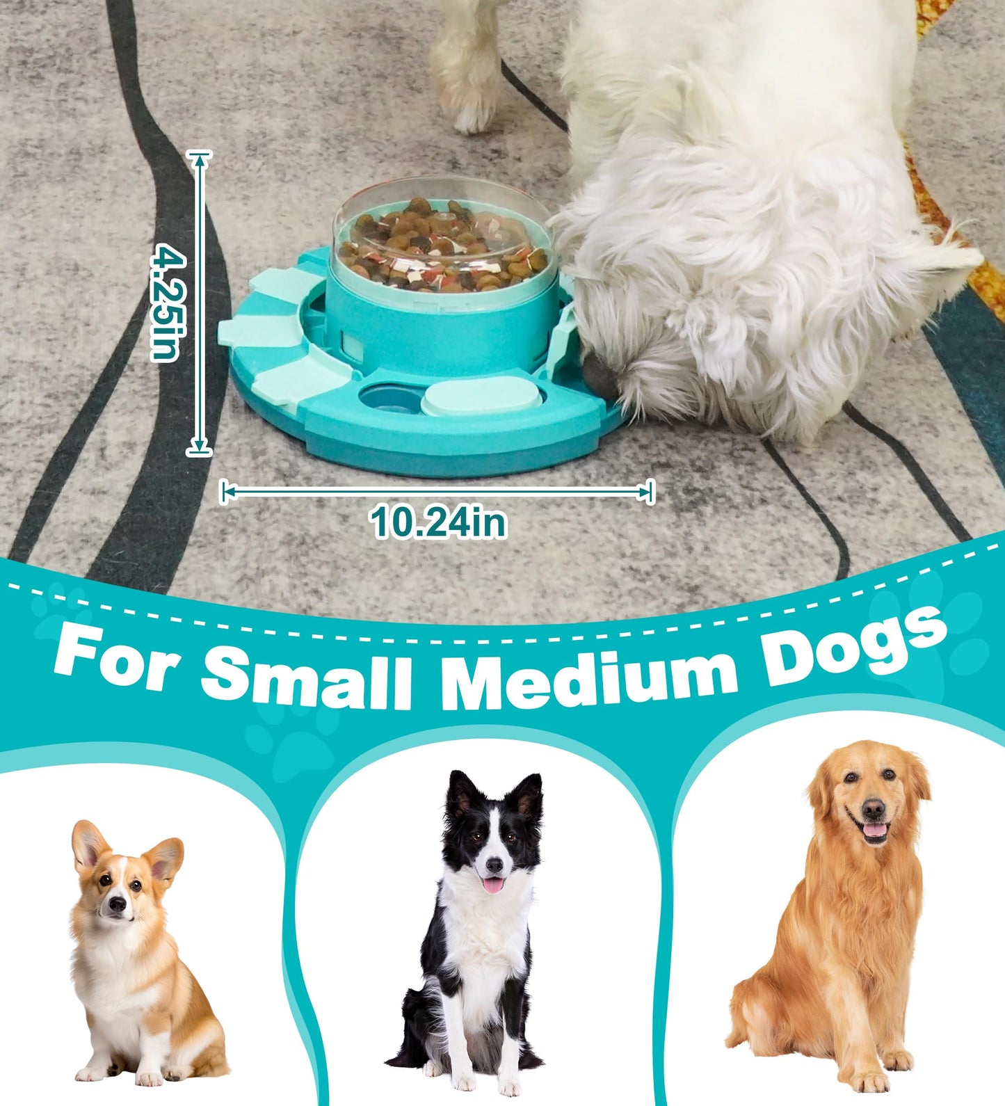 Aluckmao Dog Puzzle Toy, Food Treat Feeder, Mental Stimulation