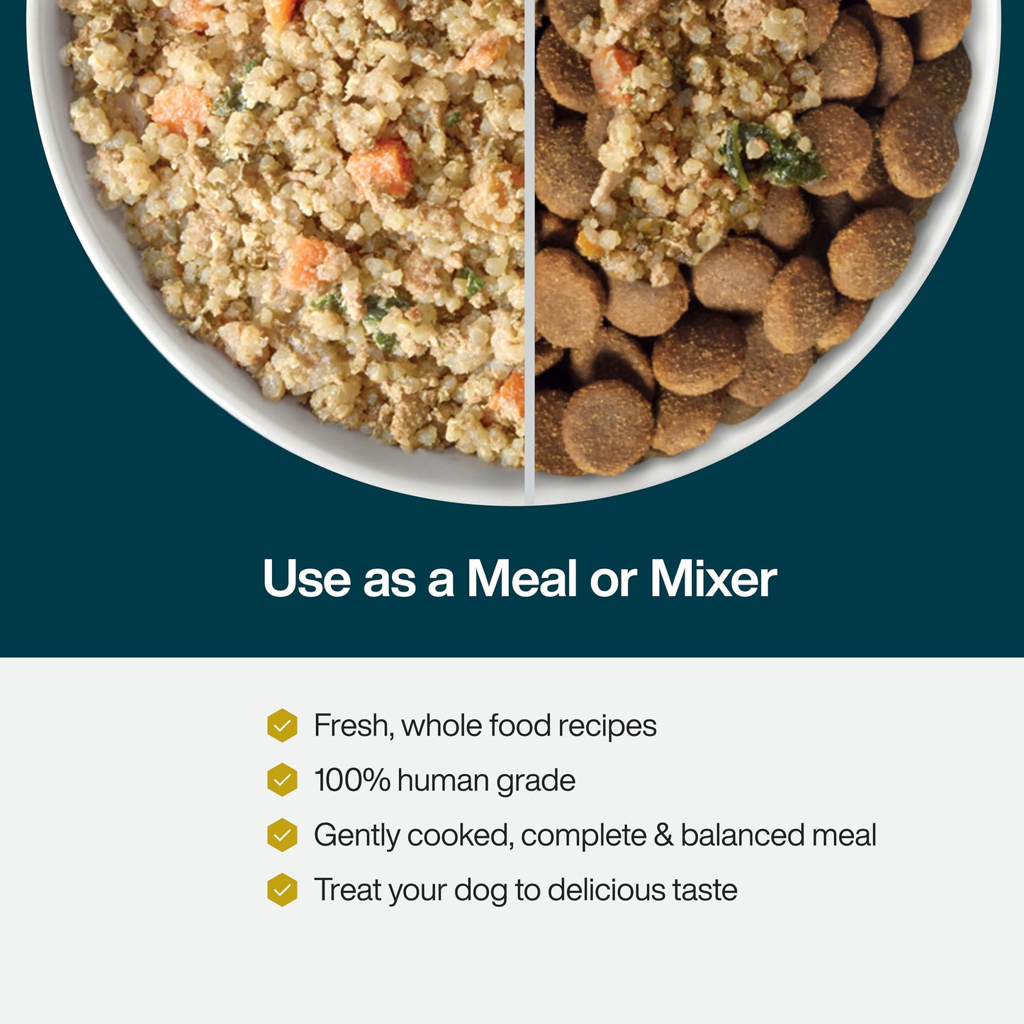 JustFoodForDogs Frozen Fresh Dog Food for Sensitive Skin Allergies, Joint Health, Complete Meal or Human Grade Dog Food Topper, Joint & Skin Support, 18 oz (Pack of 7)