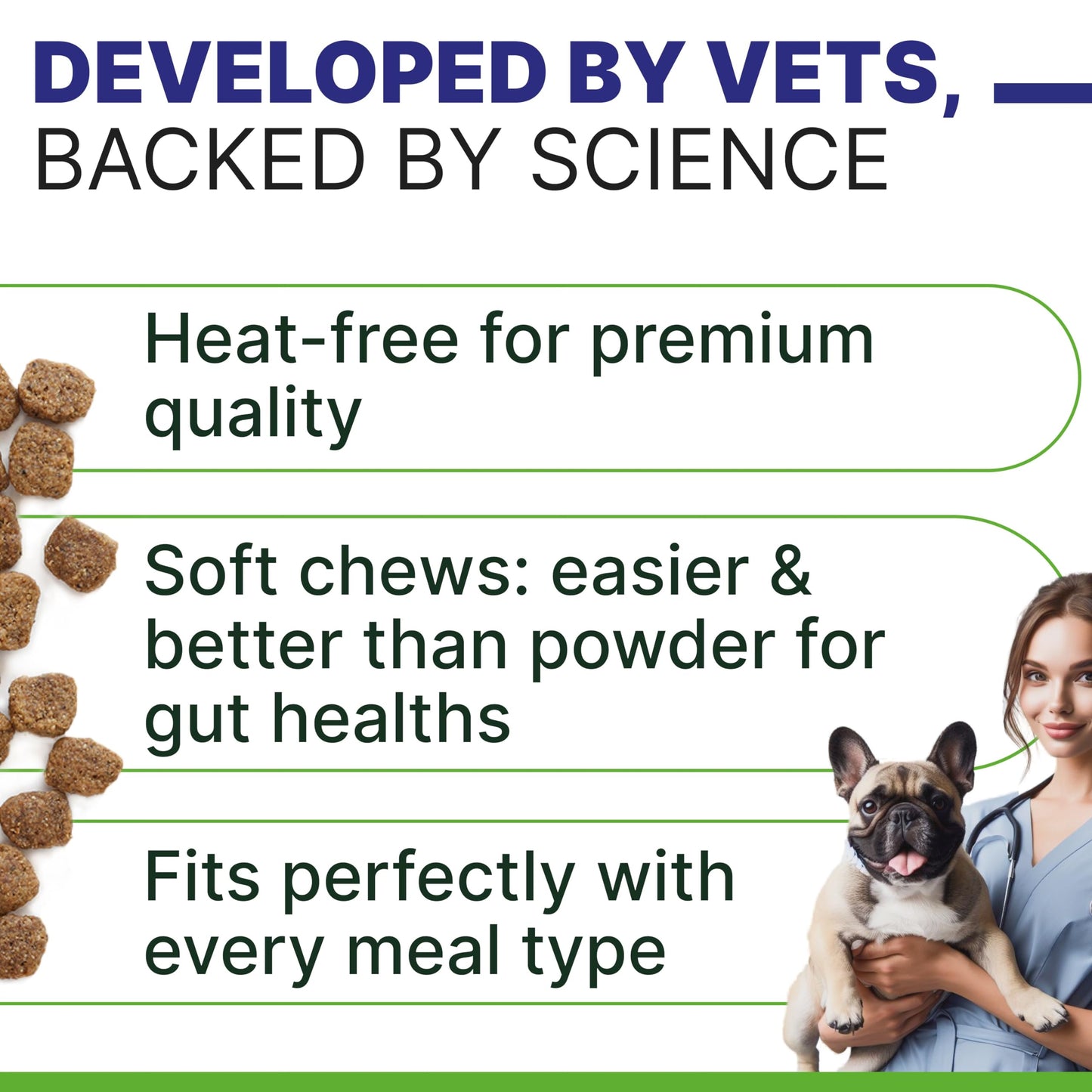 Probiotic Chews with Digestive Enzymes, Probiotics, Prebiotics - Dog GUE Health - Aids in Stool Quality, Gas, Constipation, Diarrhea Relief - 120 Ct (Pack of 1) BBQ Chicken