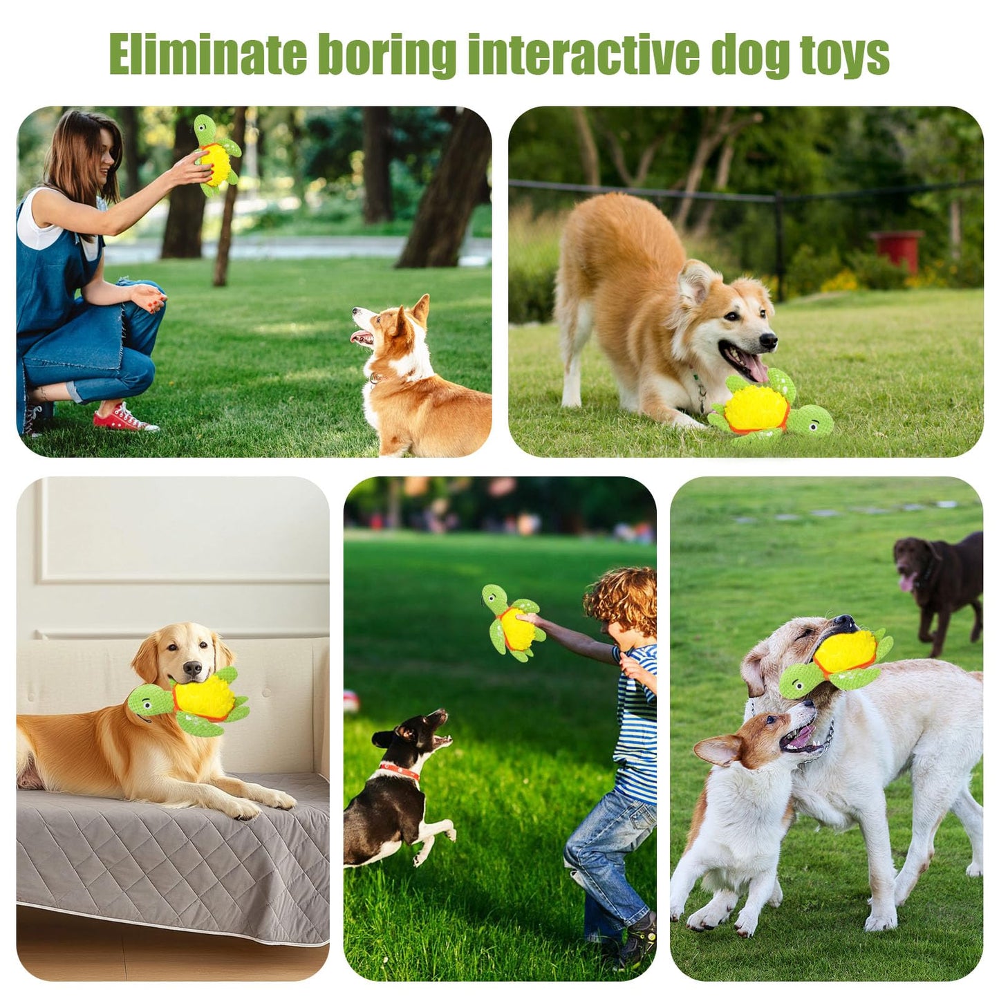 Mesenymm Dog Puzzle Toys, Large Squeaky Dogs Toy, Durable Plush Tug of War Toy Dispensing Smart Dog Toys for Boredom and Stimulating for Large Dogs/Plush Puppy Toys/Puppy Chew Toys for Teething