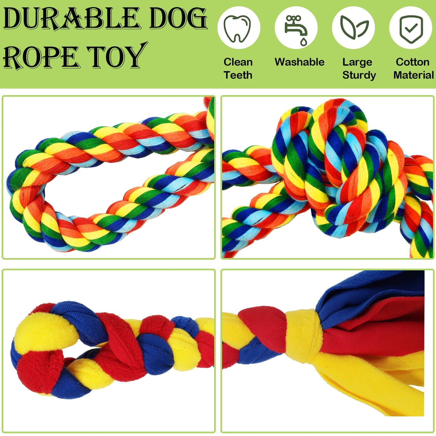 SYOOY Outdoor Interactive Dog Toys,Tether Tug Outdoor Dog Toy Exercise Equipment in Yard Park with 2 Rope Toy for Large Medium Small Dogs Pull Chase and Tug of War