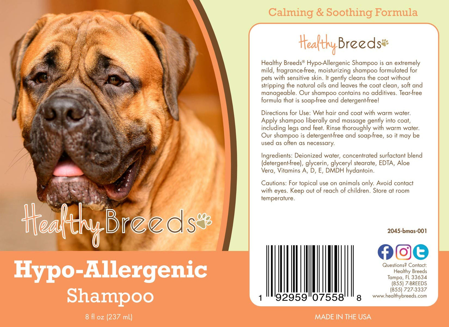 Healthy Breeds Boerboel Hypo-Allergenic Shampoo 8 oz
