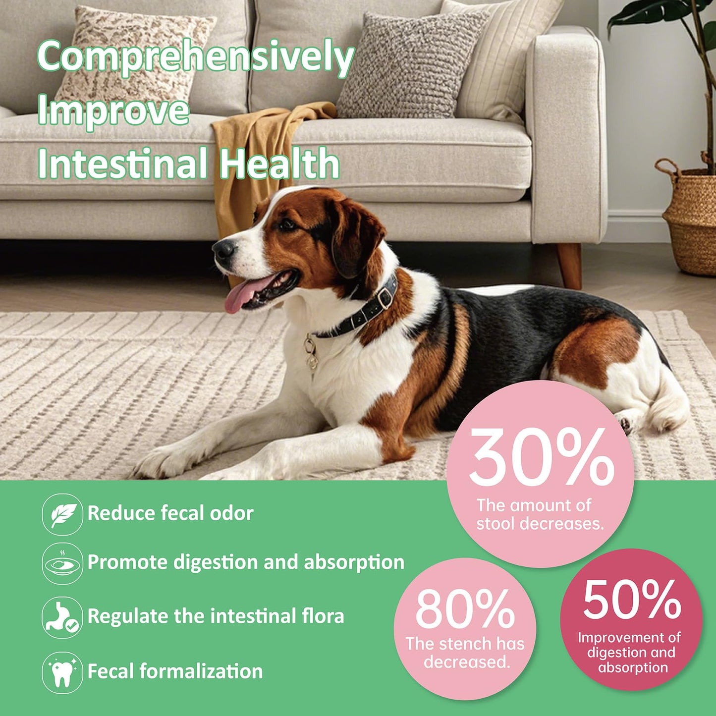 NutriDog No Poo Chews for Dogs - 120 Ct Chicken Flavor - Coprophagia & Stool Eating Deterrent with Probiotics, Digestive Enzymes & Breath Aid - Stop Dog Poop Eating - Gut Health (Chicken)