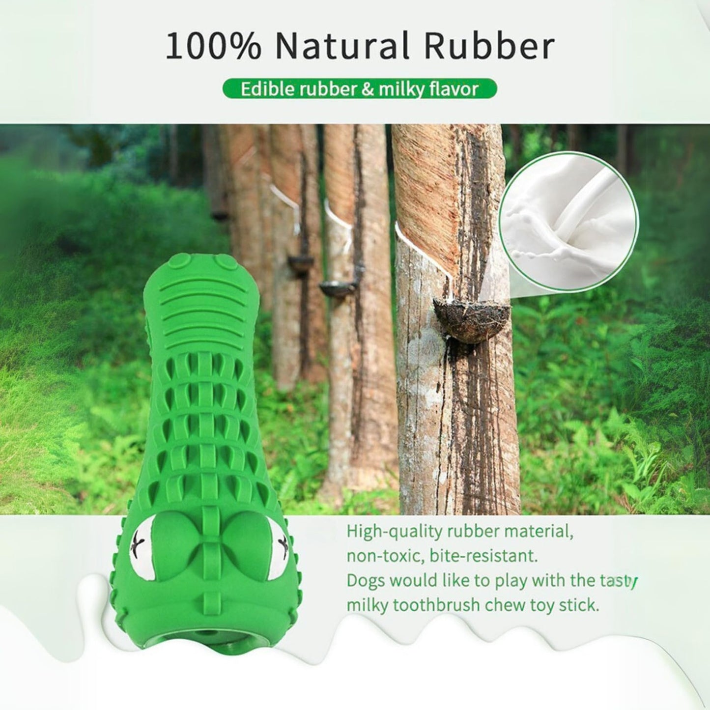 ZP-PY Dog Chew Toys for Aggressive Chewers – Alligator Dog Chew Toy for Large, Medium & Small Dogs – Tough Natural Rubber for Teeth Cleaning – Squeaky Interactive Dog Toys to Keep Them Busy