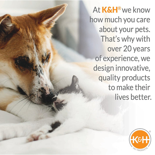 K&H Pet Products Mother's Heartbeat Calming Dog Toy Bone Pillow Gray Large Breed Heartbeat 13 Inch