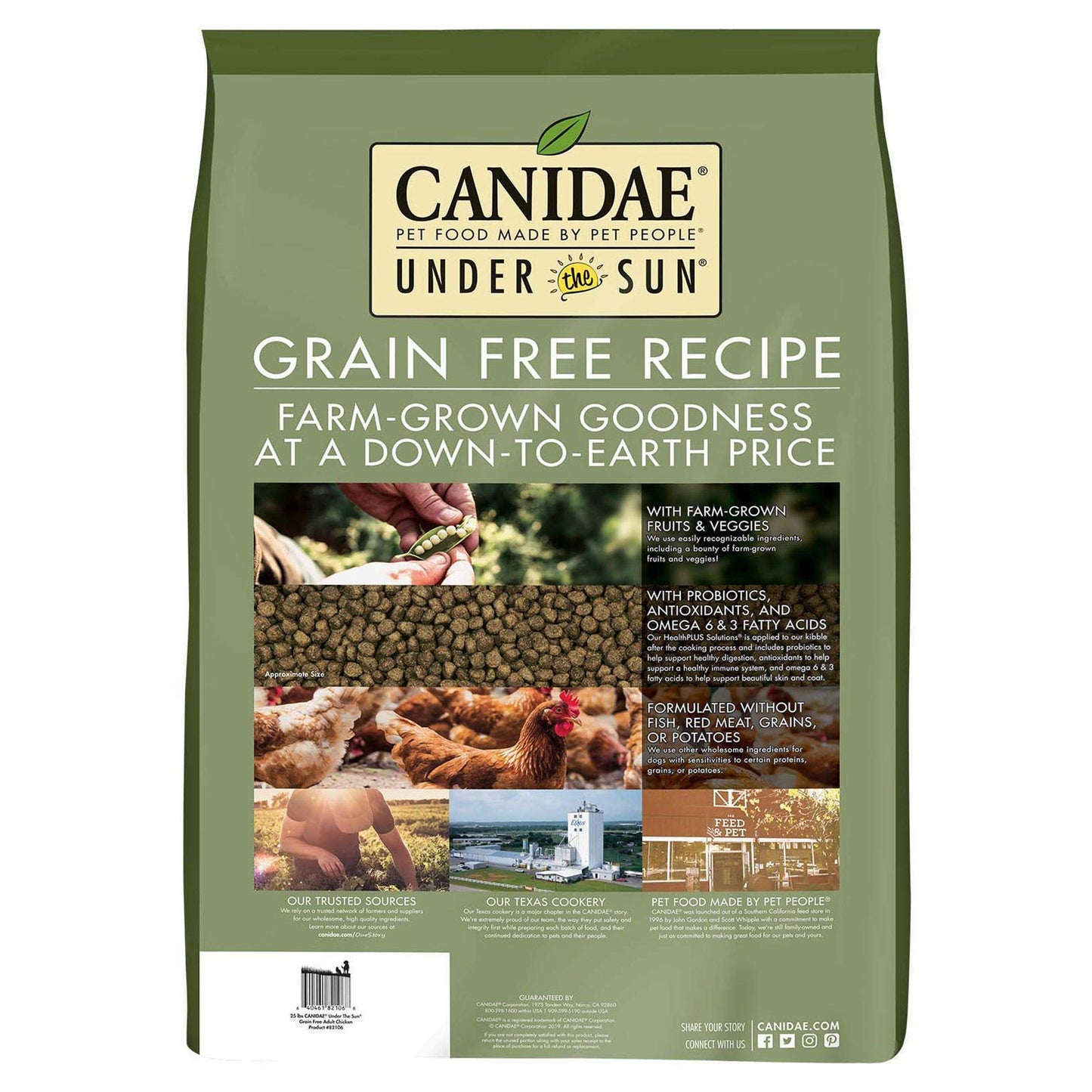 Canidae Under the Sun Premium Dry Dog Food For Puppies, Adults and Senior Dogs, Chicken Recipe, 40 Pounds, Grain Free