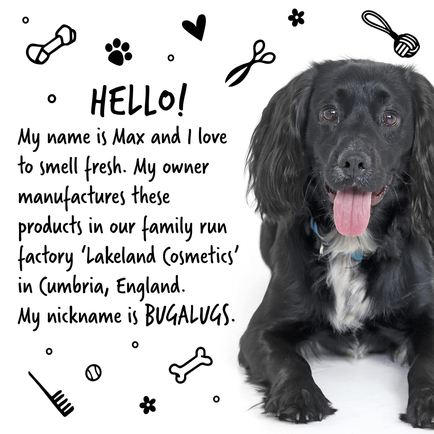 BUGALUGS Oatmeal & Aloe Vera Dog Shampoo Dog Grooming Shampoo Products for Smelly Dogs with Fragrance, Oatmeal Puppy Shampoo, Professional Vegan pet Shampoo & Conditioner