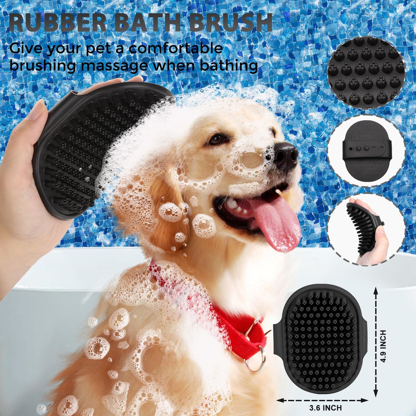 YOYUPETA Dog Brush Kit - Self-Cleaning Slicker Brush with Bath Brush & Undercoat Rake | Deshedding Tools for Large - Small Dogs & Cats, Professional 3-in-1 Pet Grooming Set for Heavy Shedding, Purple