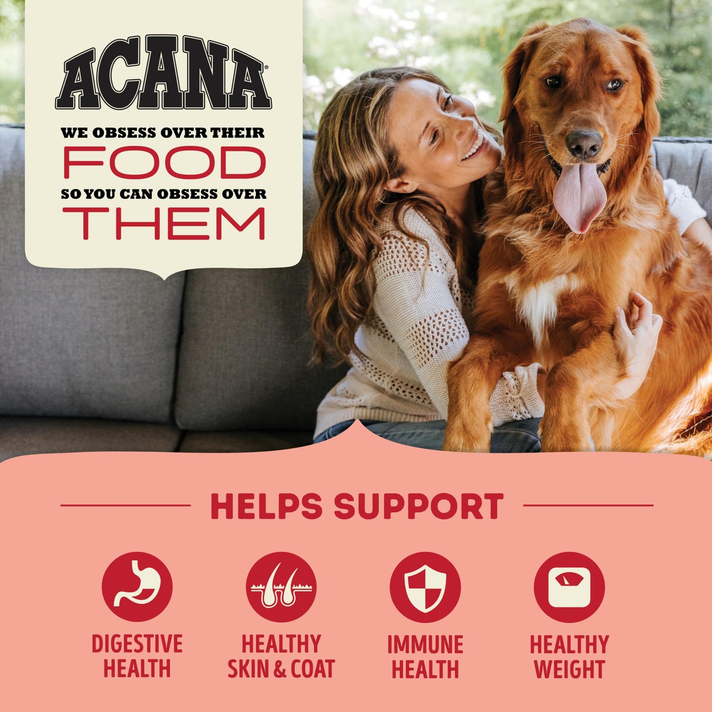 ACANA Grain Free Dry Dog Food Red Meat Recipe 32lb Bag