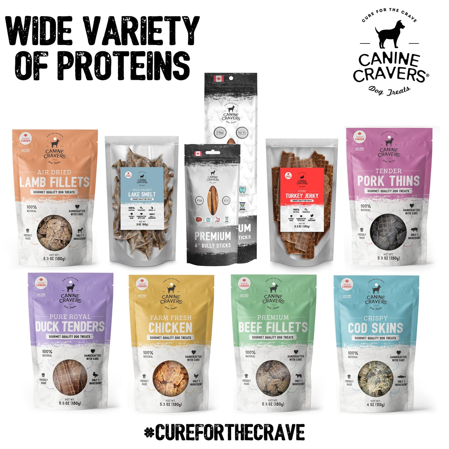 Canine Cravers Single Ingredient Dog Treats – Wild Caught Crispy Cod Skins - Human Grade Air Dried Hypoallergenic Pet Food – Grain, Gluten, and Soy Free – 100% All Natural – 4 oz