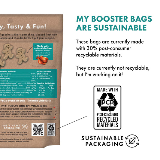 Buddy Biscuits Boosters 5 oz. Bag of Hip and Joint Soft Chews Dog Treats Made with Natural Chicken