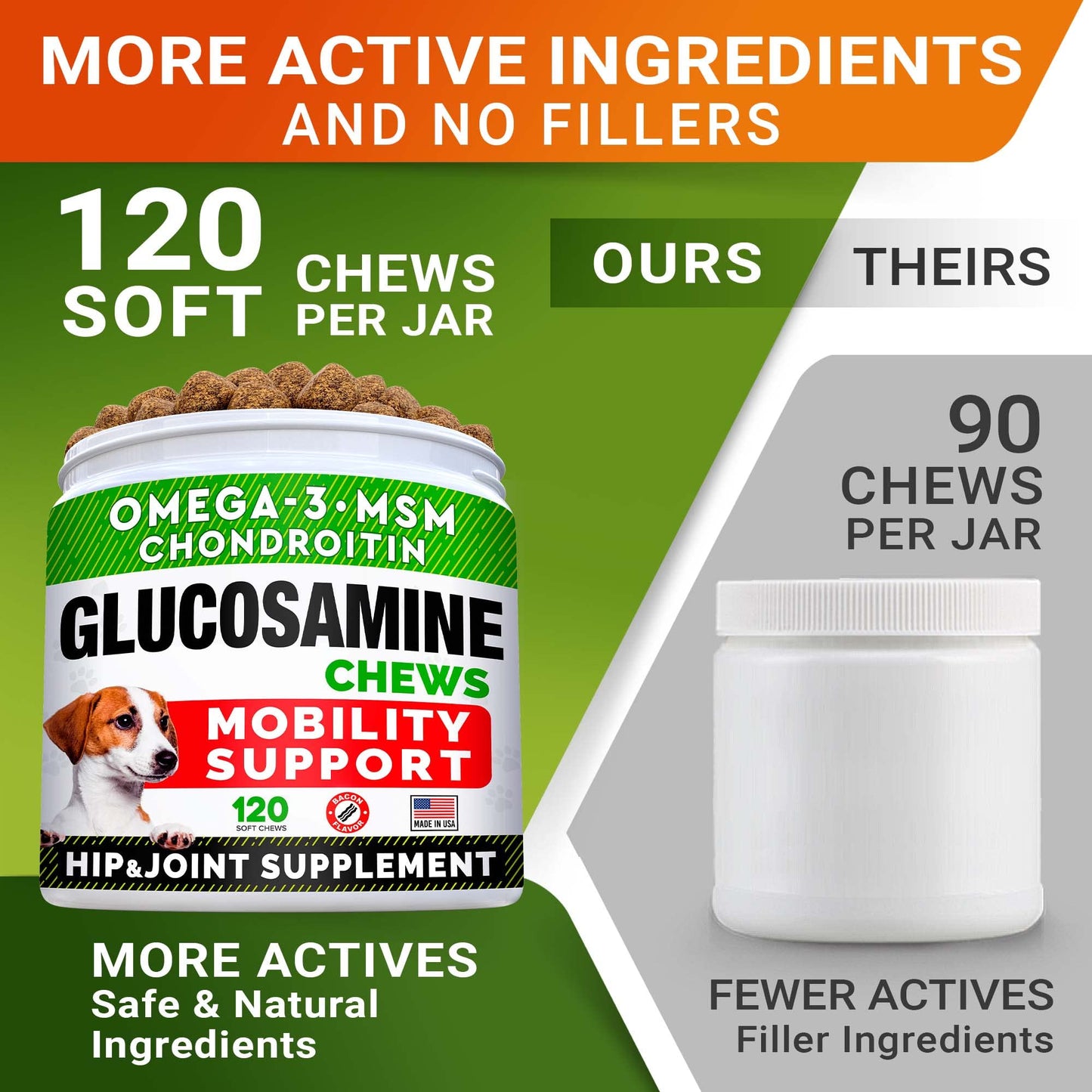 Advanced Allergy & Itch Relief + Glucosamine Dogs Bundle - Skin & Coat Health - Fish Oil Omega 3 & Probiotics + Chondroitin, MSM - Anti-Itch & Hot Spots + Hip & Joint Care - 240 ct - Made in USA