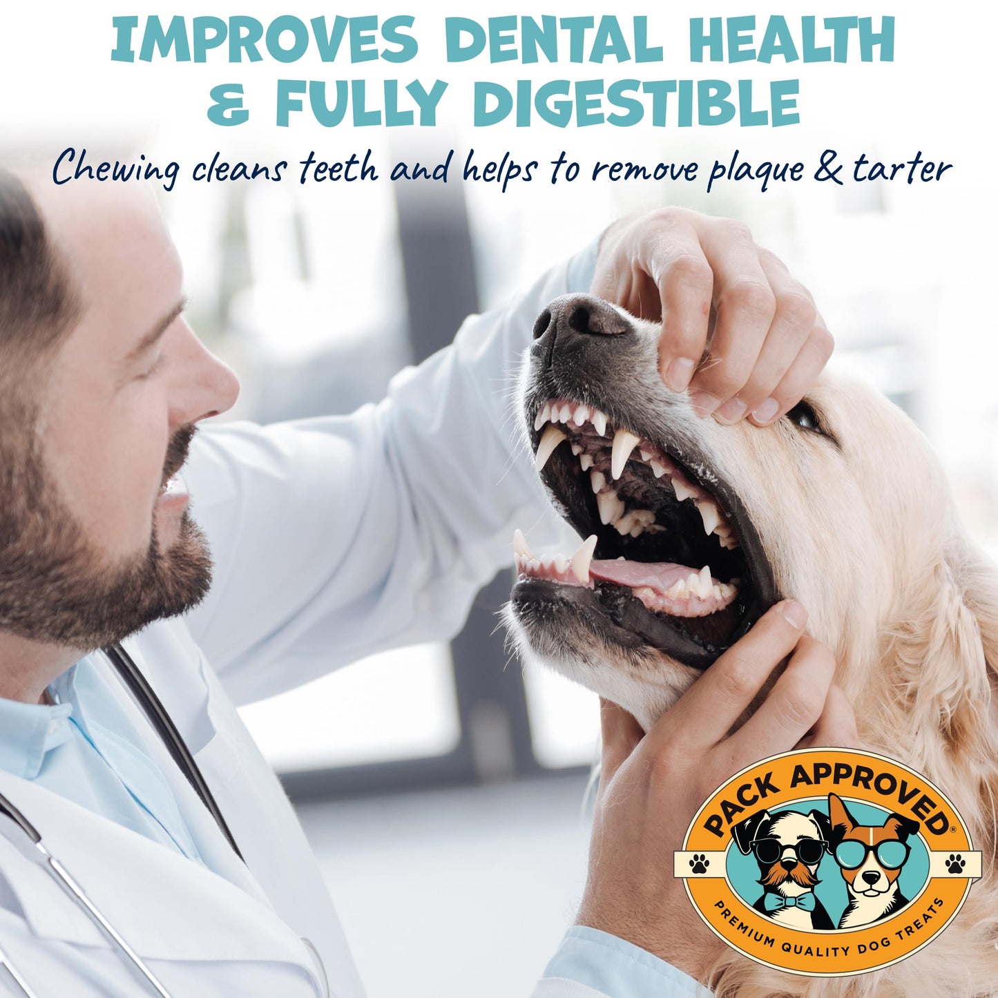 Pack Approved Mini Beef Cheek Rolls - Single Ingredient, All Natural Dog Treats for Small and Medium Dogs - Low Fat, Gluten-Free, & Grain Free Dog Treats - 3-4 inch (6-Pack)