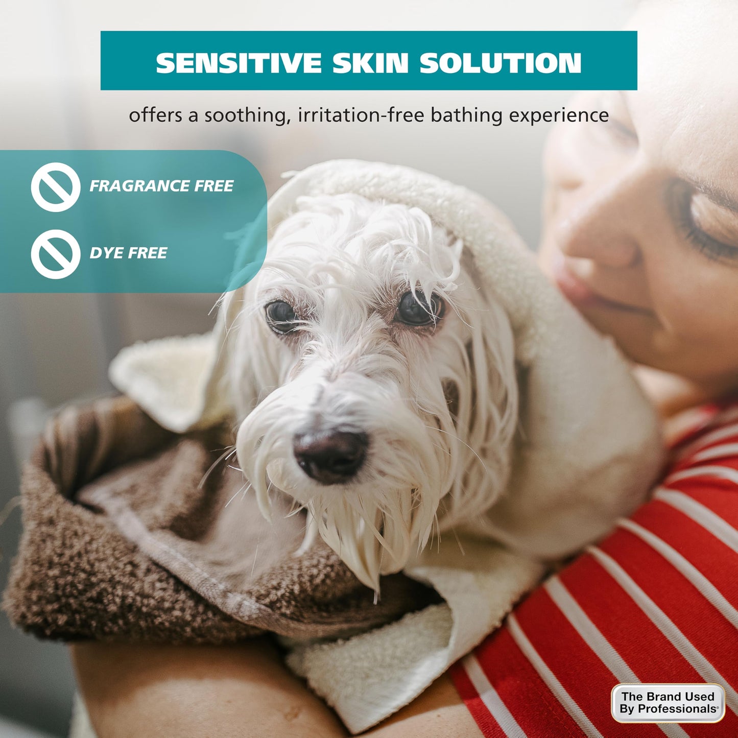 Wahl USA Extra Gentle Hypoallergenic Dog Shampoo – Plant Based for Sensitive Skin - pH Balanced, Alcohol Free, Paraben Free, PEG-80 Free Formula - Fragrance and Dye Free, 24 Oz – Model 3025811