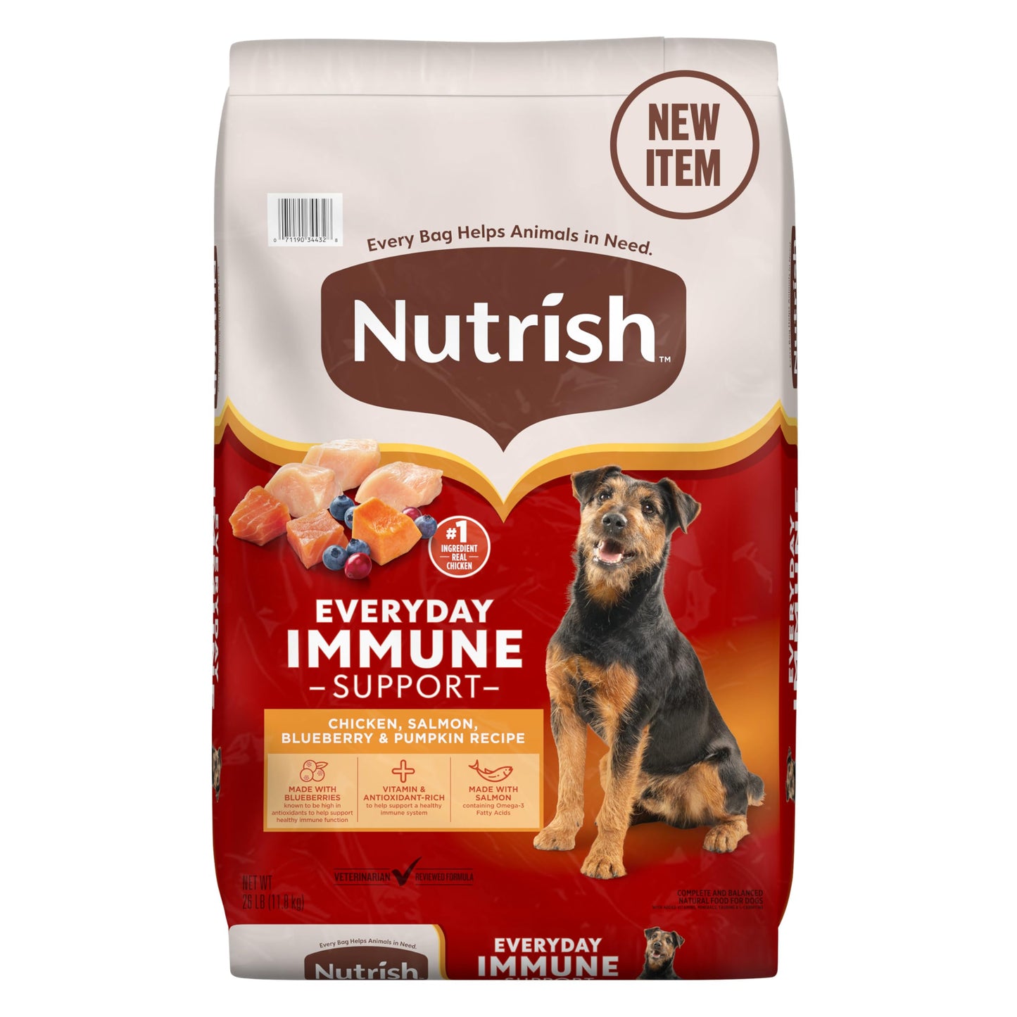 Nutrish Everyday Immune Support Chicken, Salmon, Blueberry & Pumpkin Recipe Dry Dog Food, 26 lb. Bag (Rachael Ray)