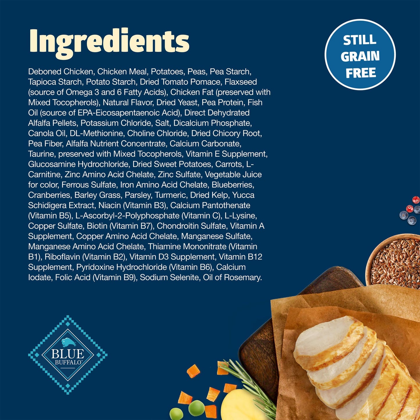 Blue Buffalo Freedom Grain-Free Large Breed Dry Dog Food, Supports Joint Health & Mobility, Made in the USA With Natural Ingredients, Chicken & Potatoes, 24-lb Bag