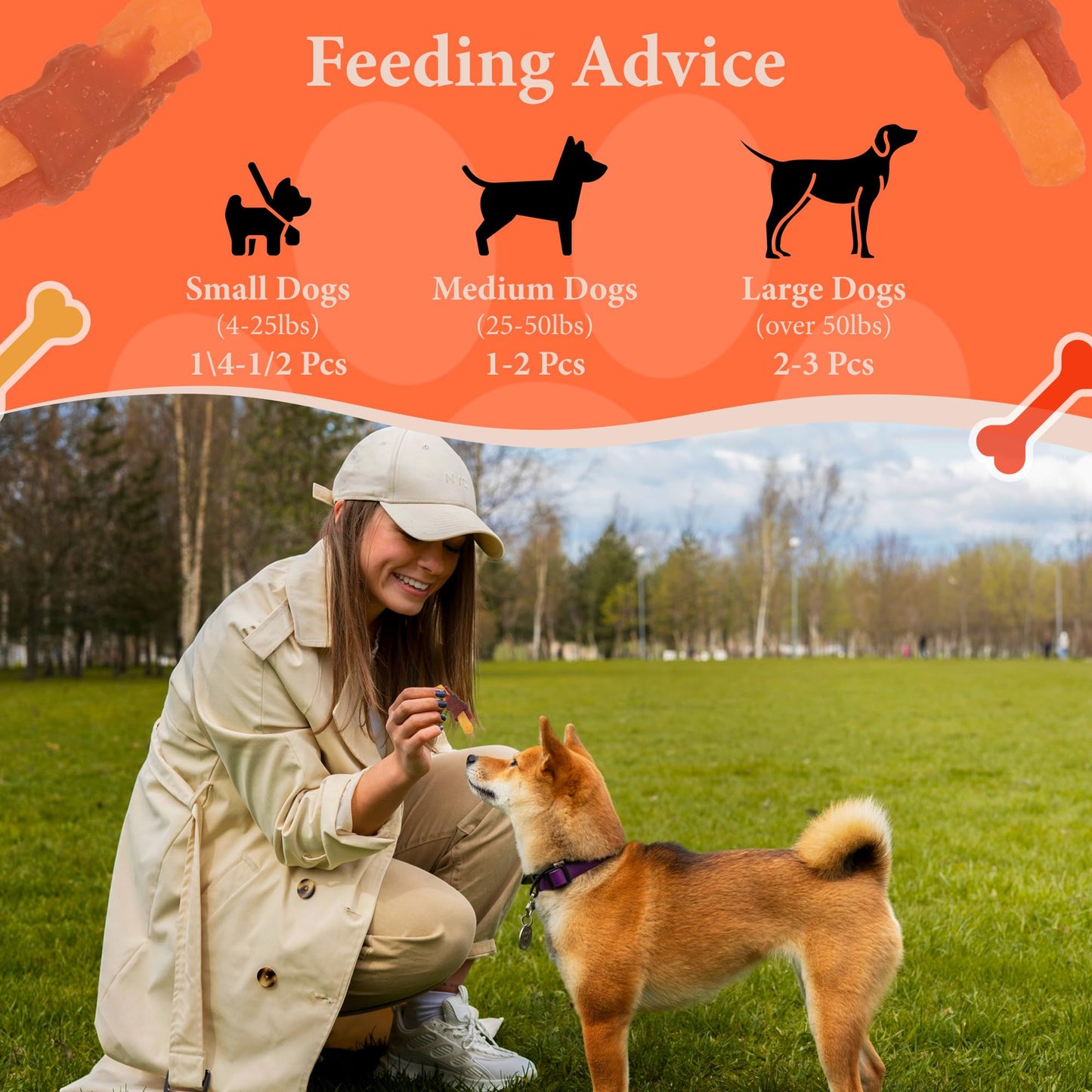 Annika Duck & Sweet Potato Wrapped Dog Treats – Healthy Low Fat, High Protein Jerky Chews, Grain-Free Training Snacks & Dental Treats for Small, Medium & Large Dogs, 11 oz