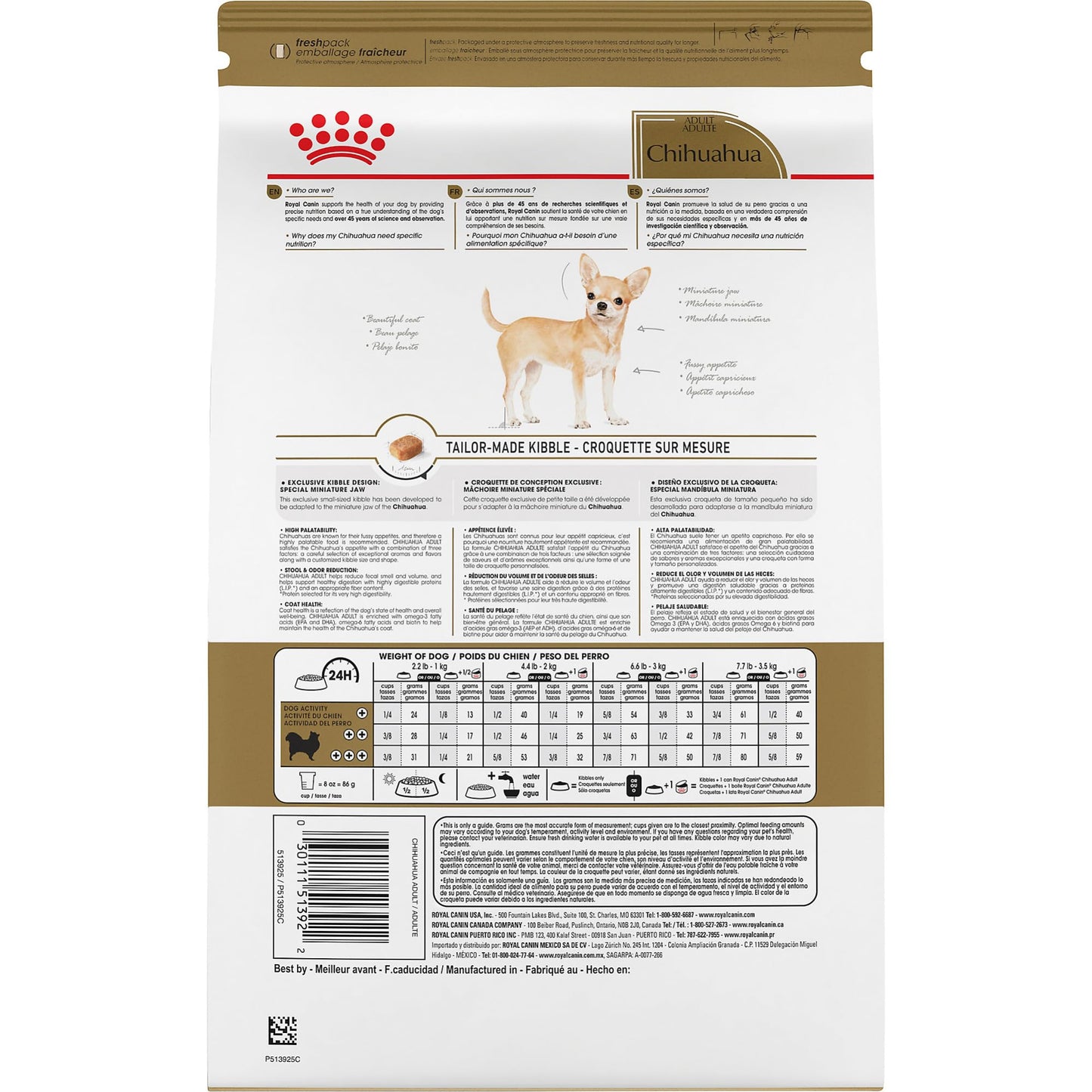 Royal Canin Chihuahua Adult Breed Specific Dry Dog Food, 2.5 lb. Bag