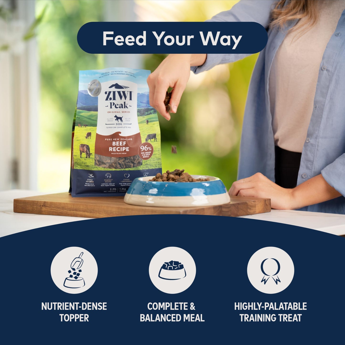 ZIWI Peak Air-Dried Dog Food – Mackerel & Lamb - All Natural, High Protein, Grain Free, Limited Ingredient w/ Superfoods (16oz)