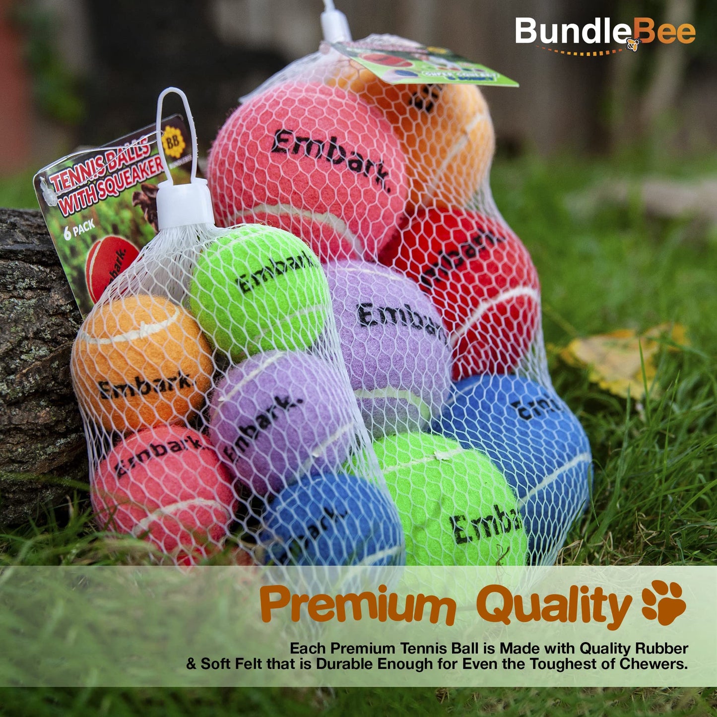 Squeaky Mini Tennis Balls for Small Dogs Puppy - 1.5 Inch - 6 Pack - Dog Toys for Small Dogs, Training Positive Reinforcement, Interactive Fetch Tiny Squeaker Balls for Ball Launcher