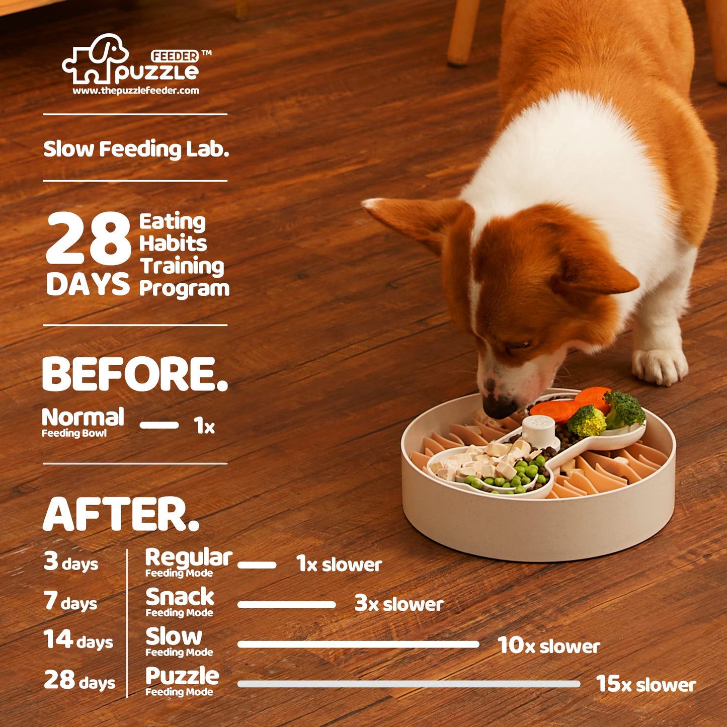 Puzzle Feeder Slow Feeder Bowl - Dog Food Puzzle for Dry, Wet, Raw Food - Large Dogs, Pink